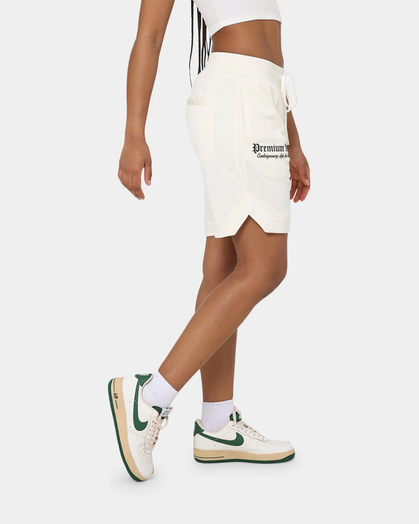 404 Premium Athletics Basketball Shorts Off White High Durability Blend
