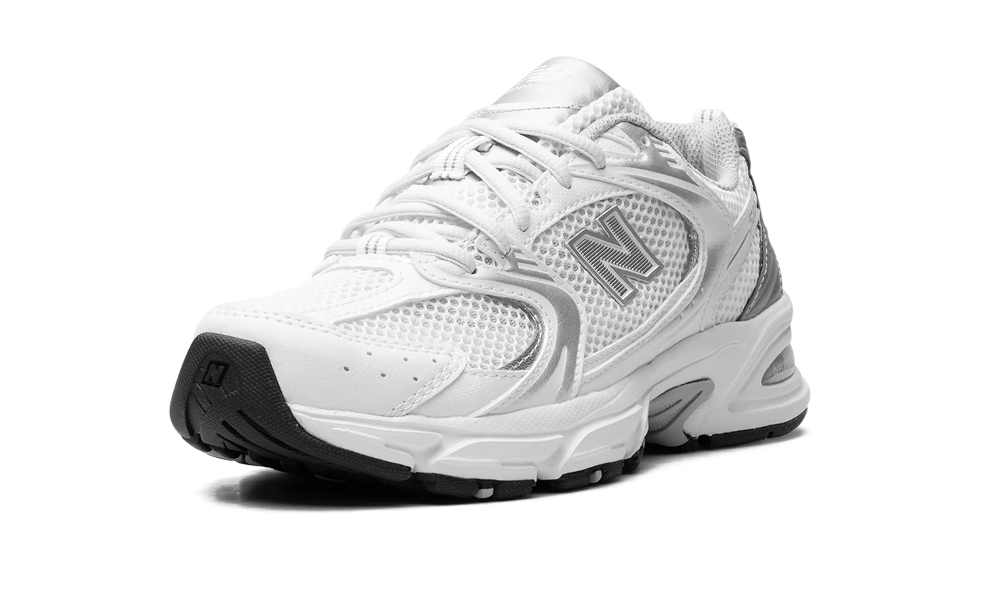 Auxetic Knit Fabric 530 "White / Silver"