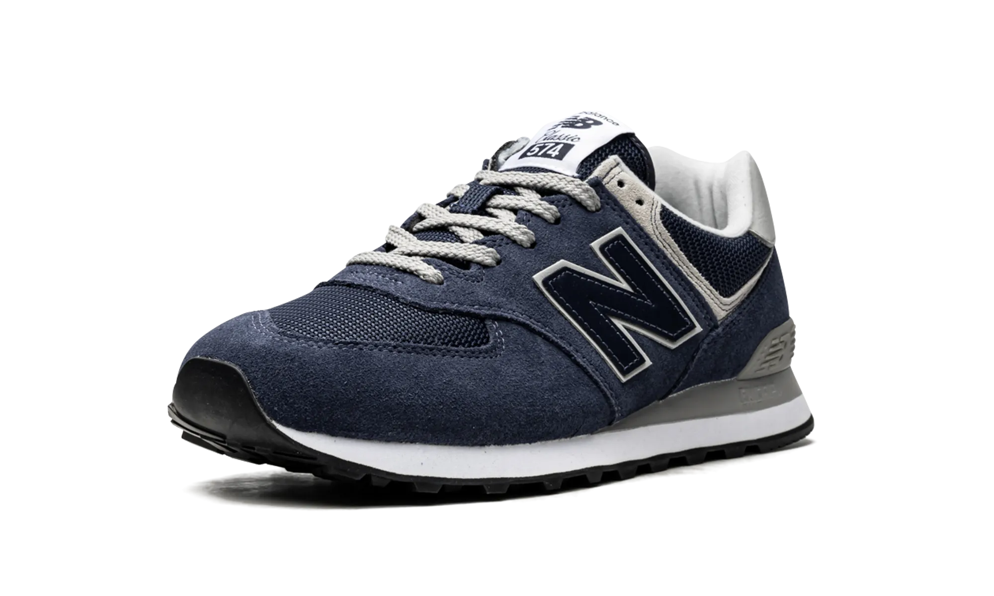 Shine Silver Roomy Toe Box 574 "classic navy"