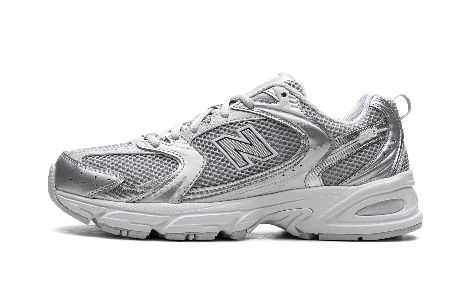 530 "Moonbeam Silver Metallic" Sprint Walk workout shoes