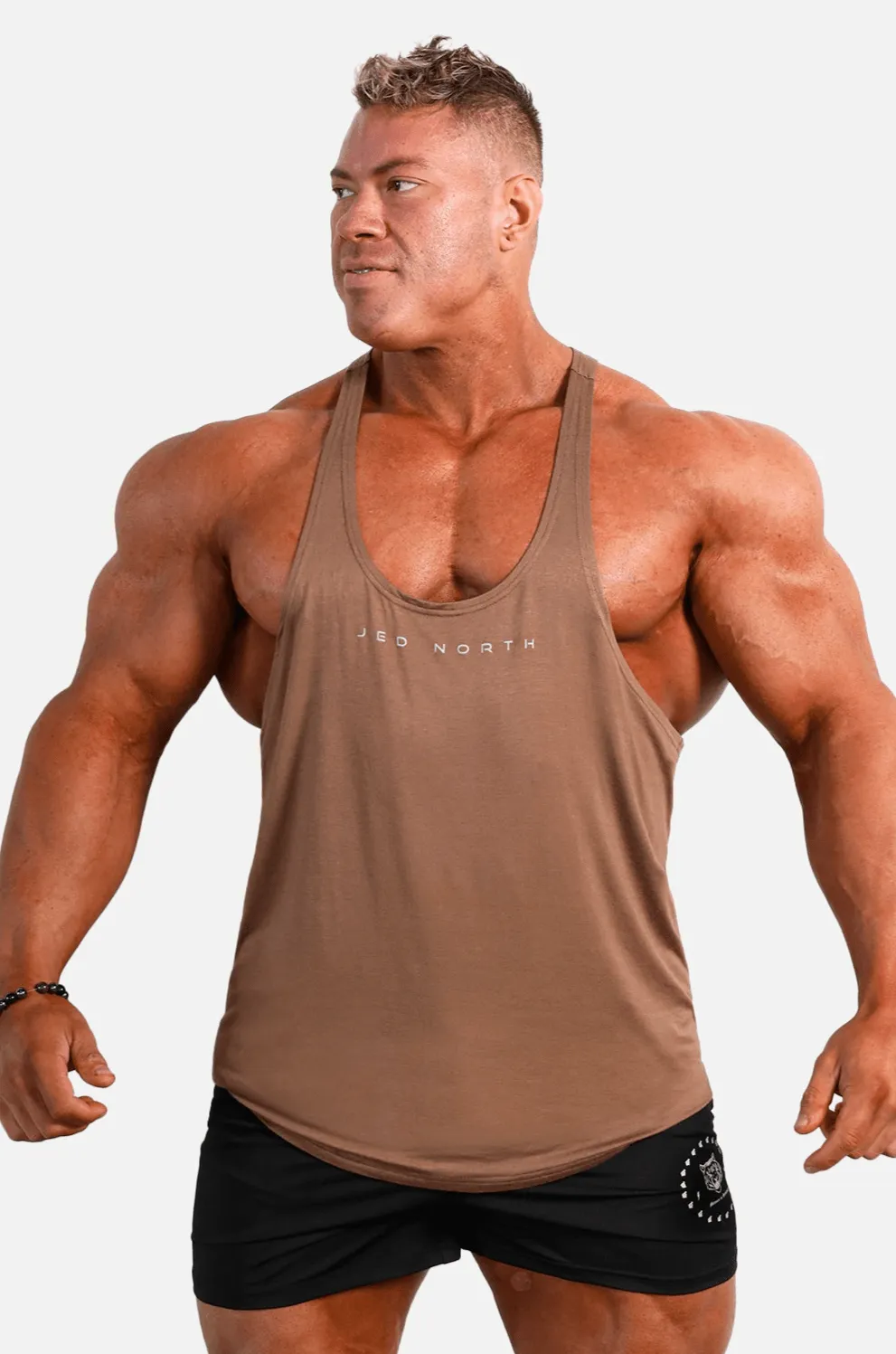 explosion proof Travel Fresh Classic Bodybuilding Racerback Stringer - Walnut Brown