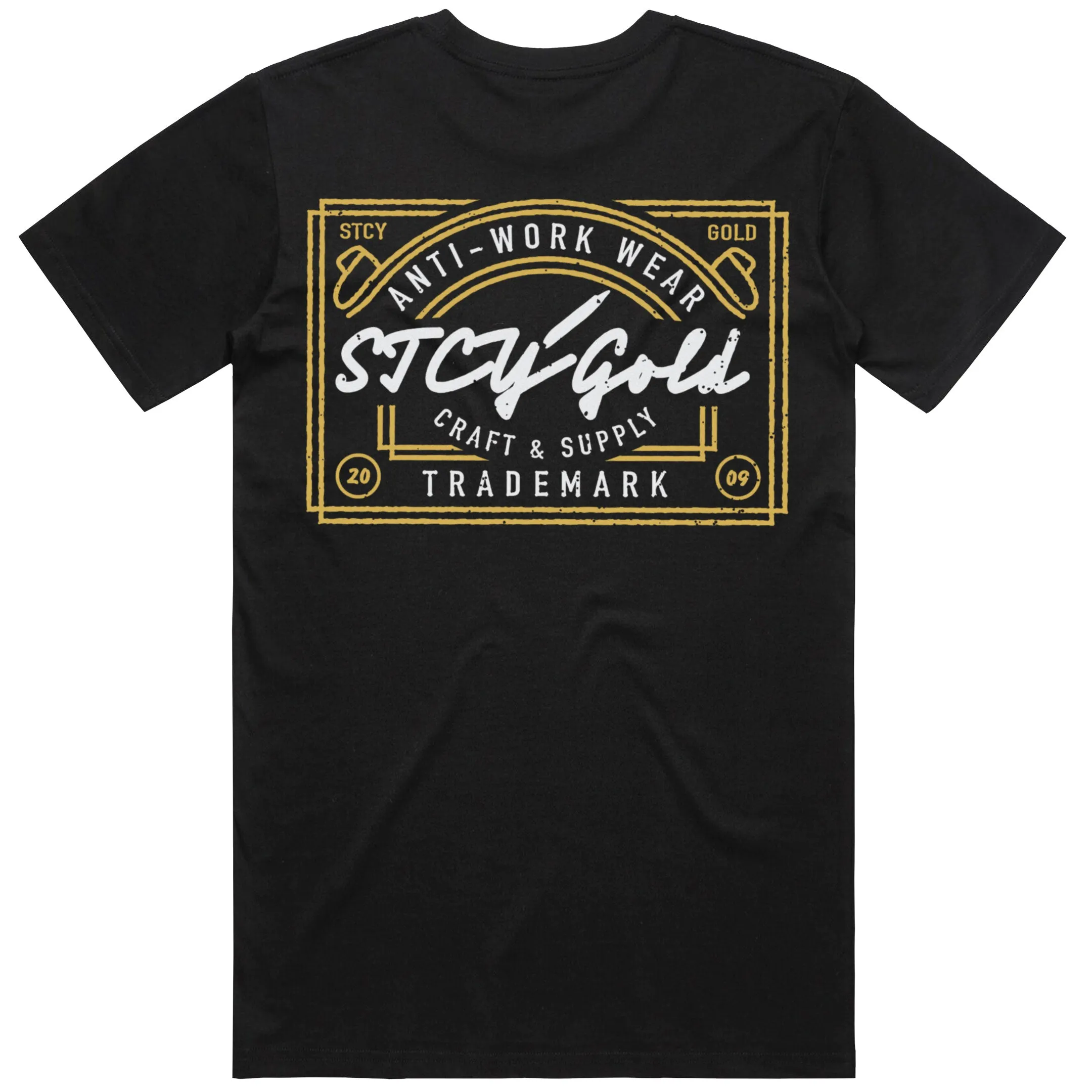 STCY GOLD TEE / BLACK Trendy Look UV Protective Coating