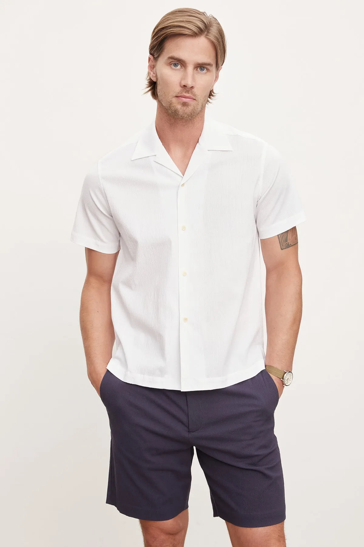 No Slip Shoulder Grips FRANK BUTTON-UP SHIRT