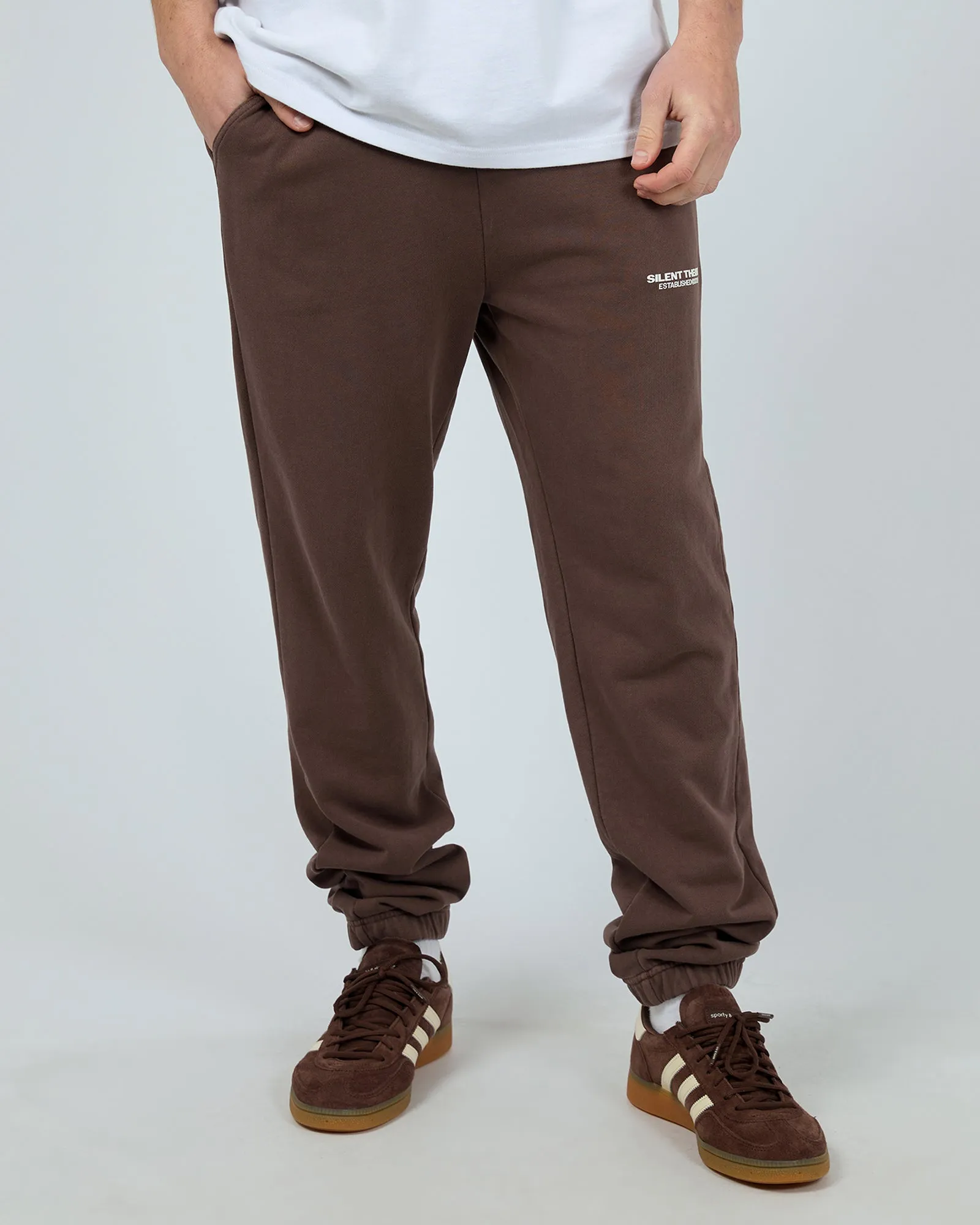 All Time Use Comfortable Style Essential Theory Track Pant Chocolate
