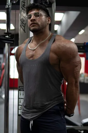 Layer Fresh Cultural - valuable Classic Bodybuilding Racerback Stringer - Steel Gray