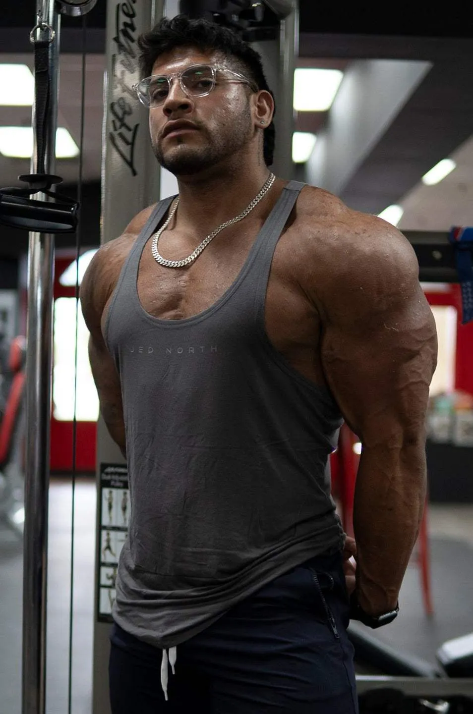 Layer Fresh Cultural - valuable Classic Bodybuilding Racerback Stringer - Steel Gray