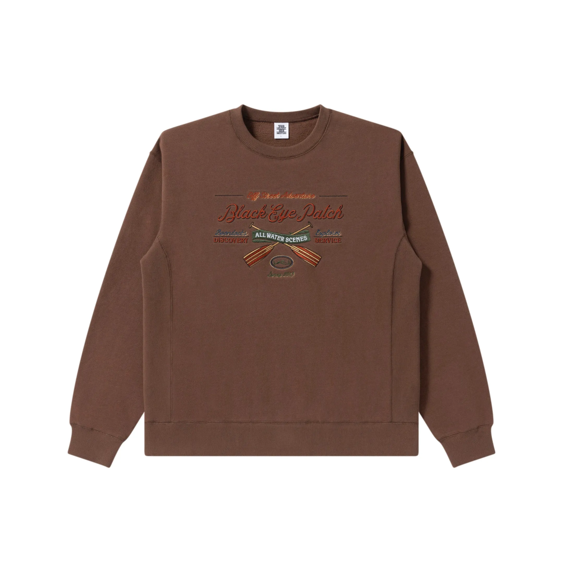 product yoga friendliness Relaxed Fashion ADVENTURE CREW SWEAT BROWN