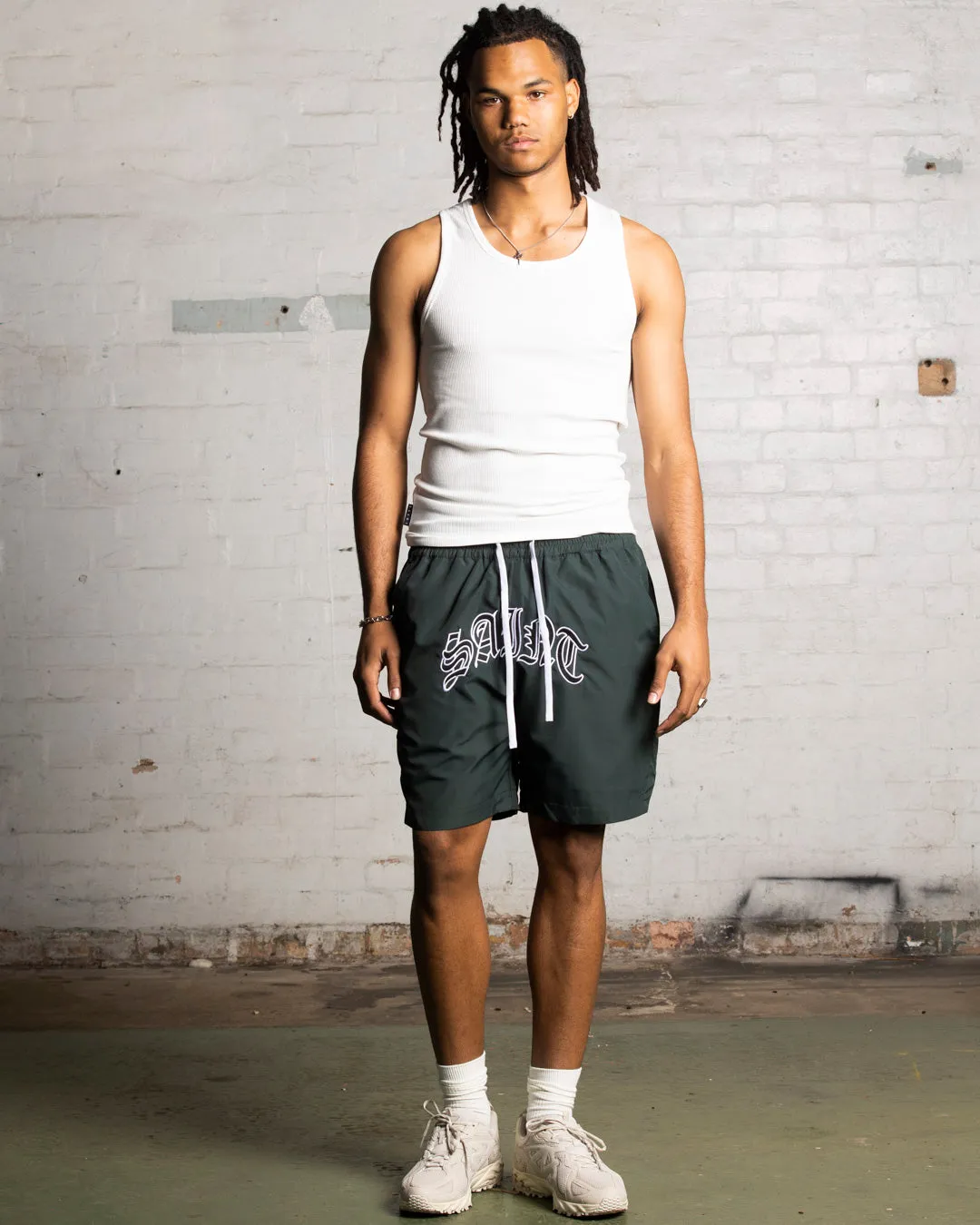 Simple Vibe Saint Morta Lucius Basketball Shorts Stadium Green