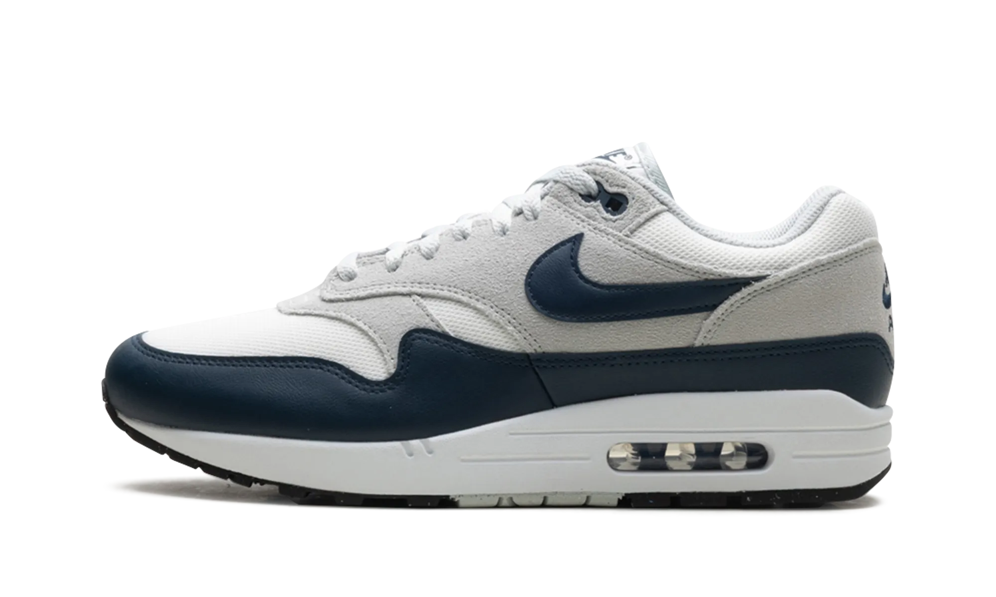 AIR MAX 1 ESSENTIAL "Summit White/Armory Navy-Light Silver" Comfort Fit