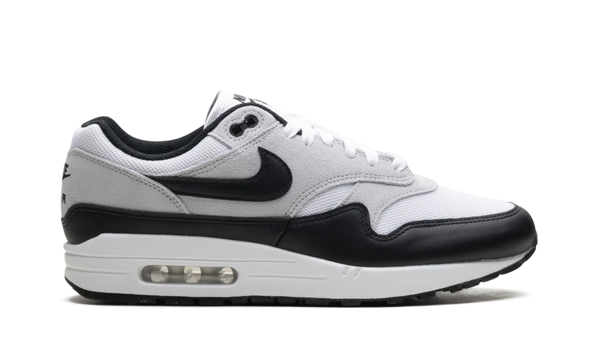 Air Max 1 Essential "White Pure Platinum Black" Royal Mood Fashionable