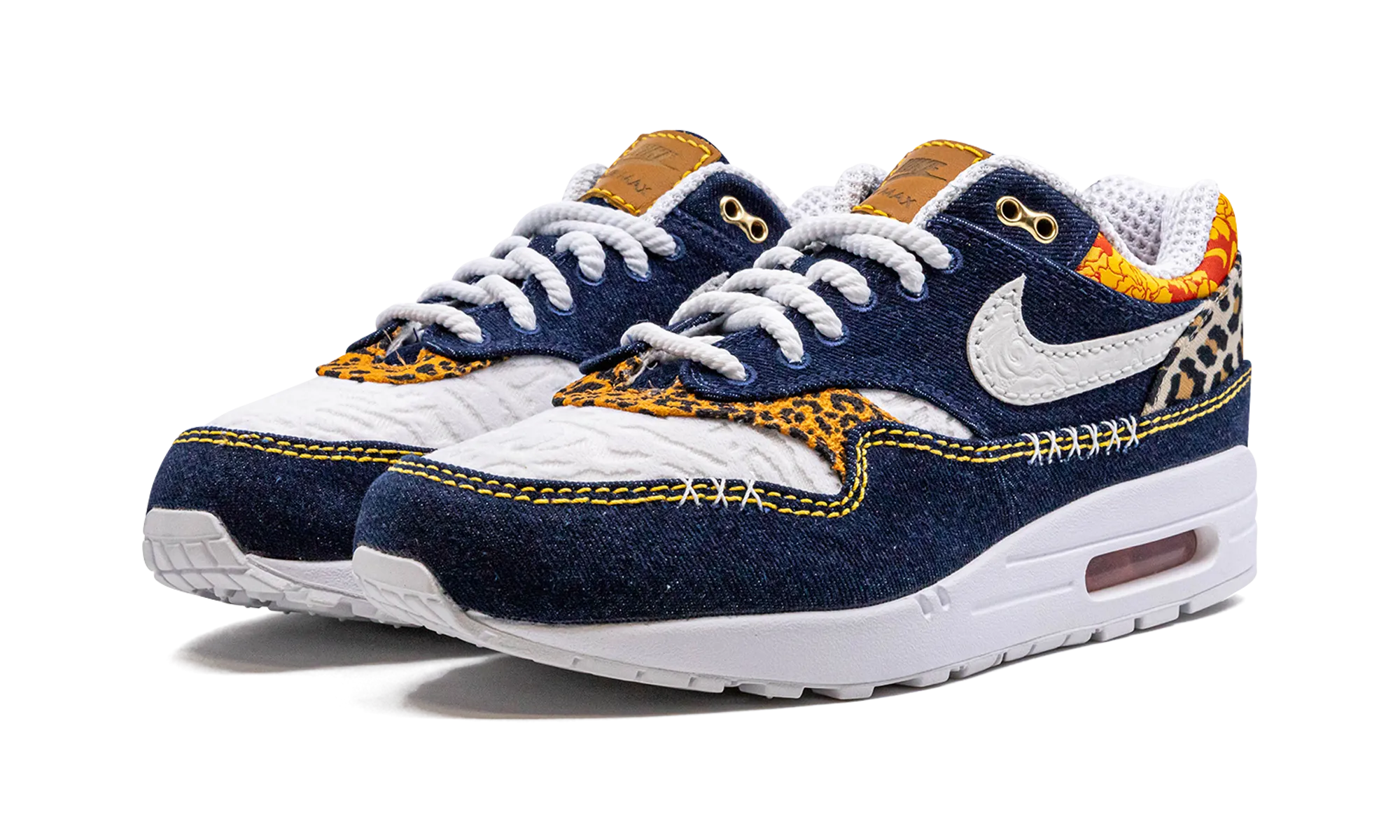 Air Max 1 PRM "Denim Leopard" Memory Foam Airport Travel