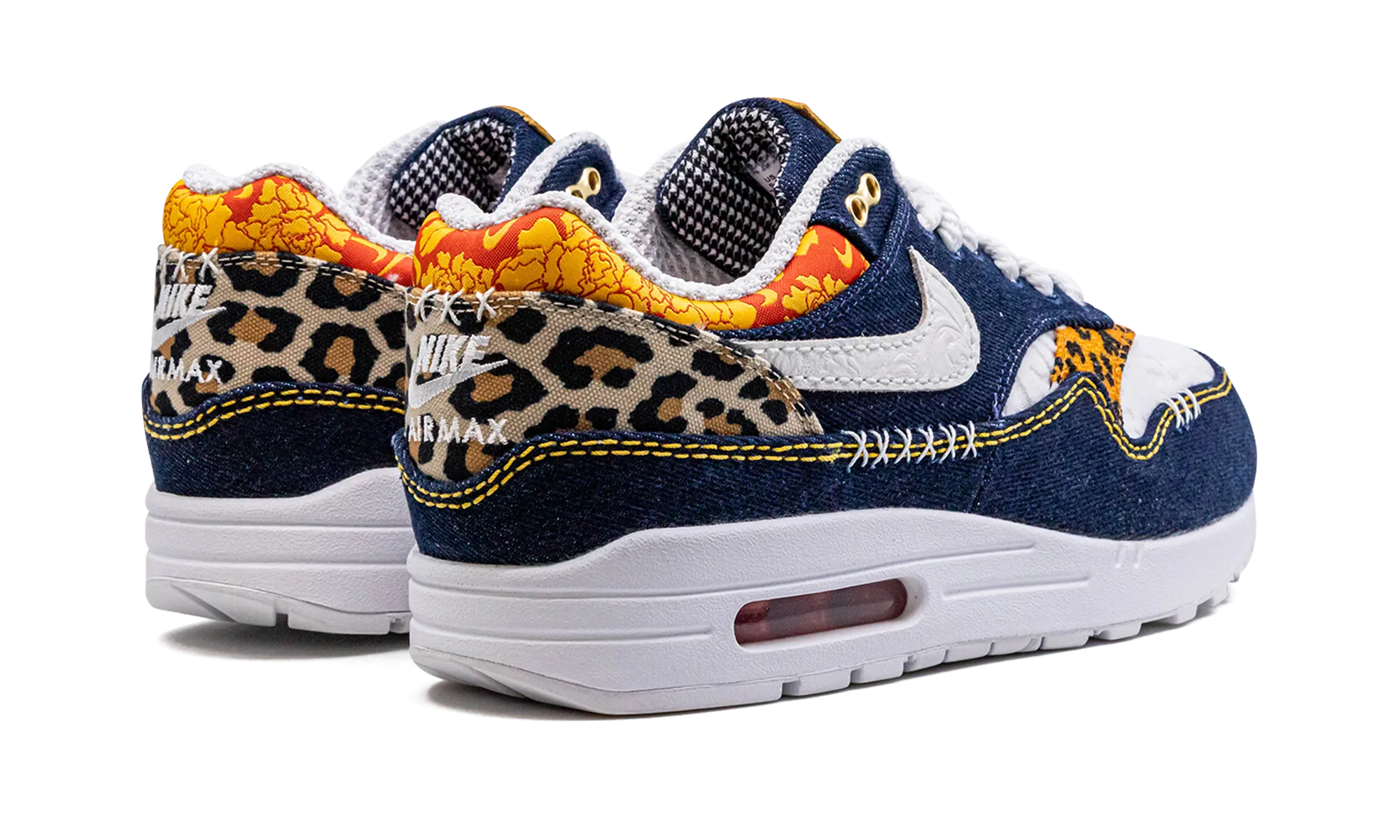 Air Max 1 PRM "Denim Leopard" Core Support Shock Absorption Technology