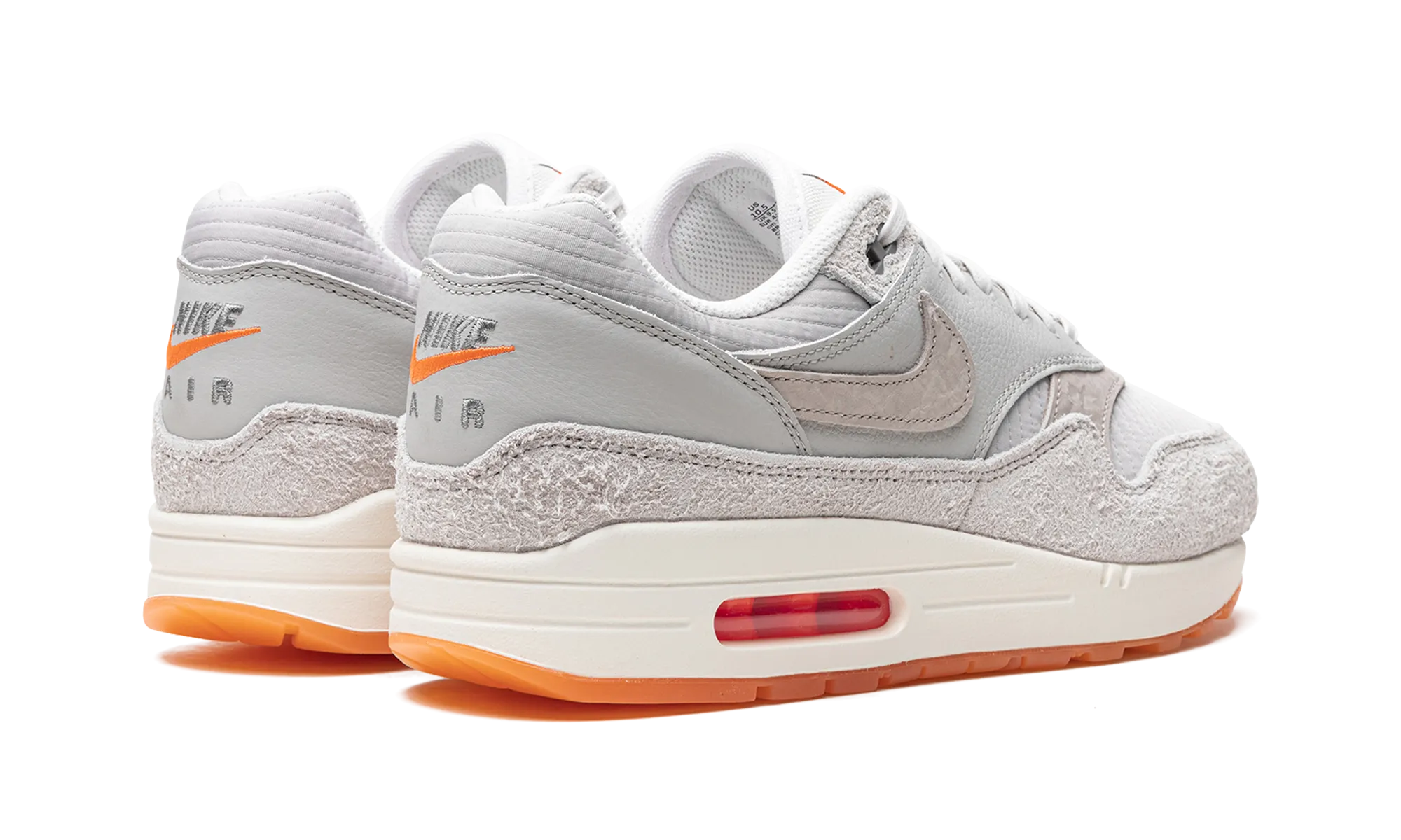 Anytime Go Air Max 1 "Light Iron Ore / Total Orange"