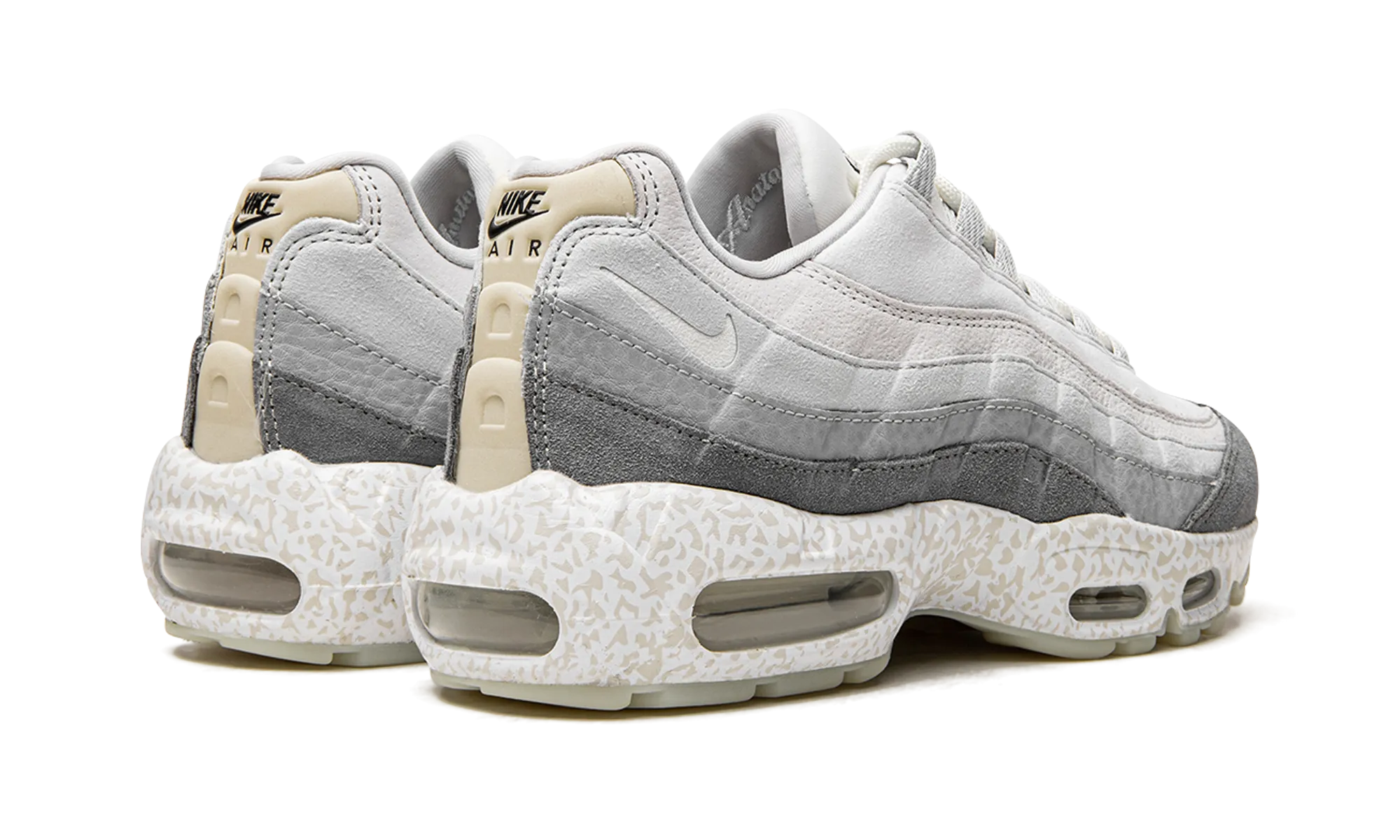 Air Max 95 QS "Light Bone-Glow in the Dark" Canvas Cool Supportive Core Office Workers