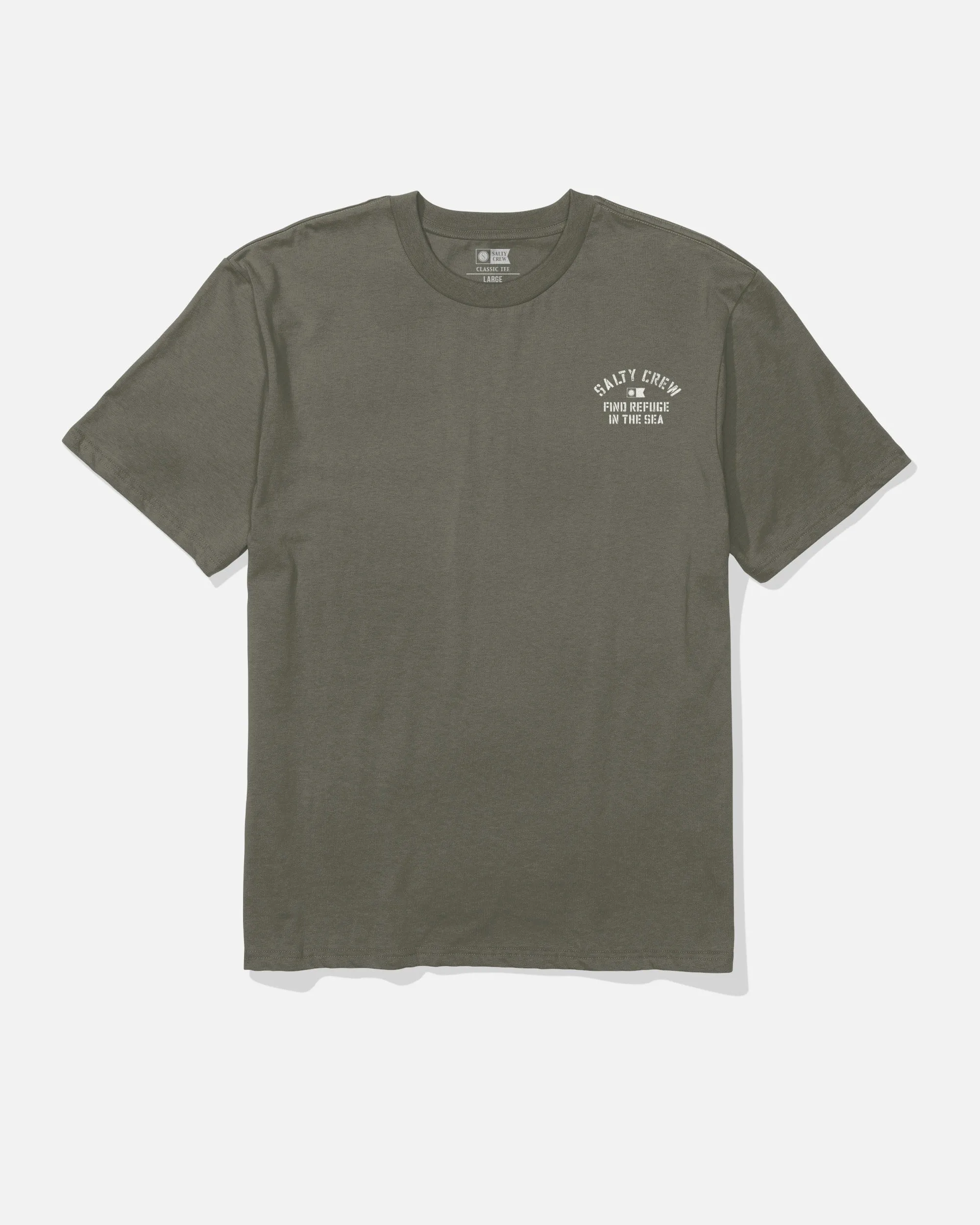 Non Restrictive Cut Even Keel Vintage Ss Tee - Dusty Olive