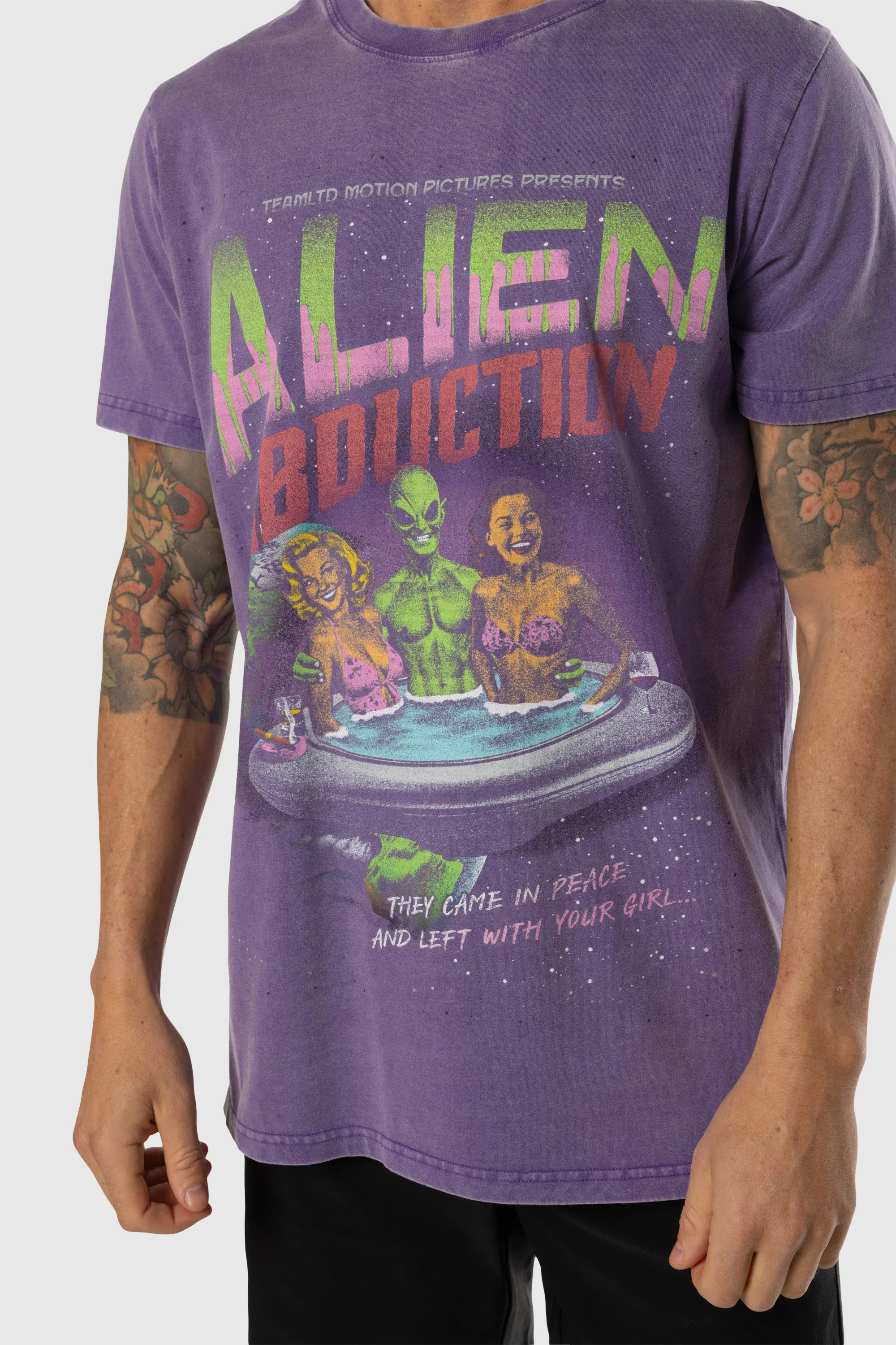Layered Hem Detail Alien Abduction Tee