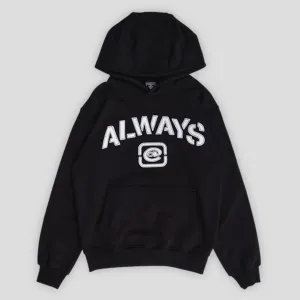 twill Casual Outerwear Always Do What You Should Do Stencil Pullover Hoodie - Black