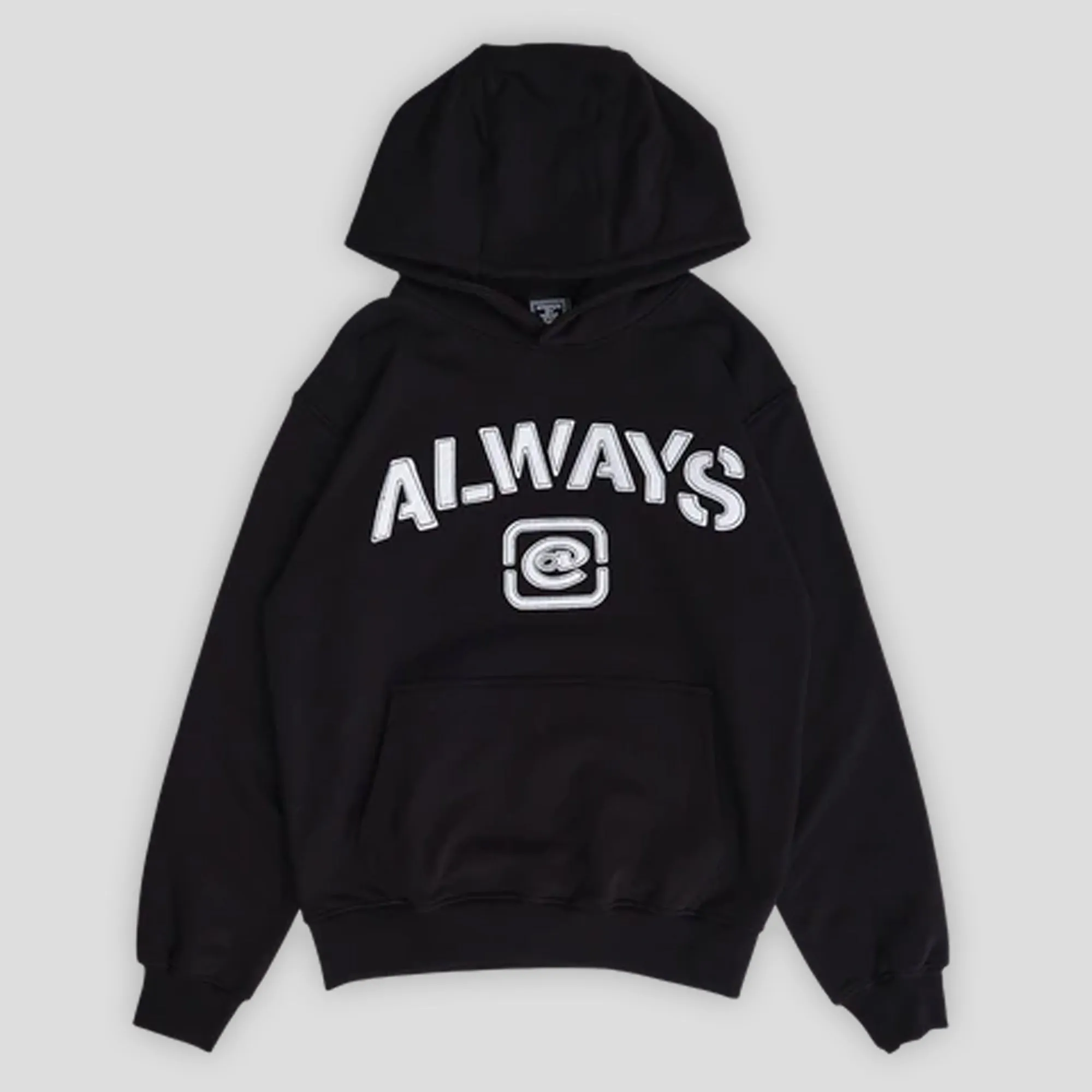 All ages Always Do What You Should Do Stencil Pullover Hoodie - Black