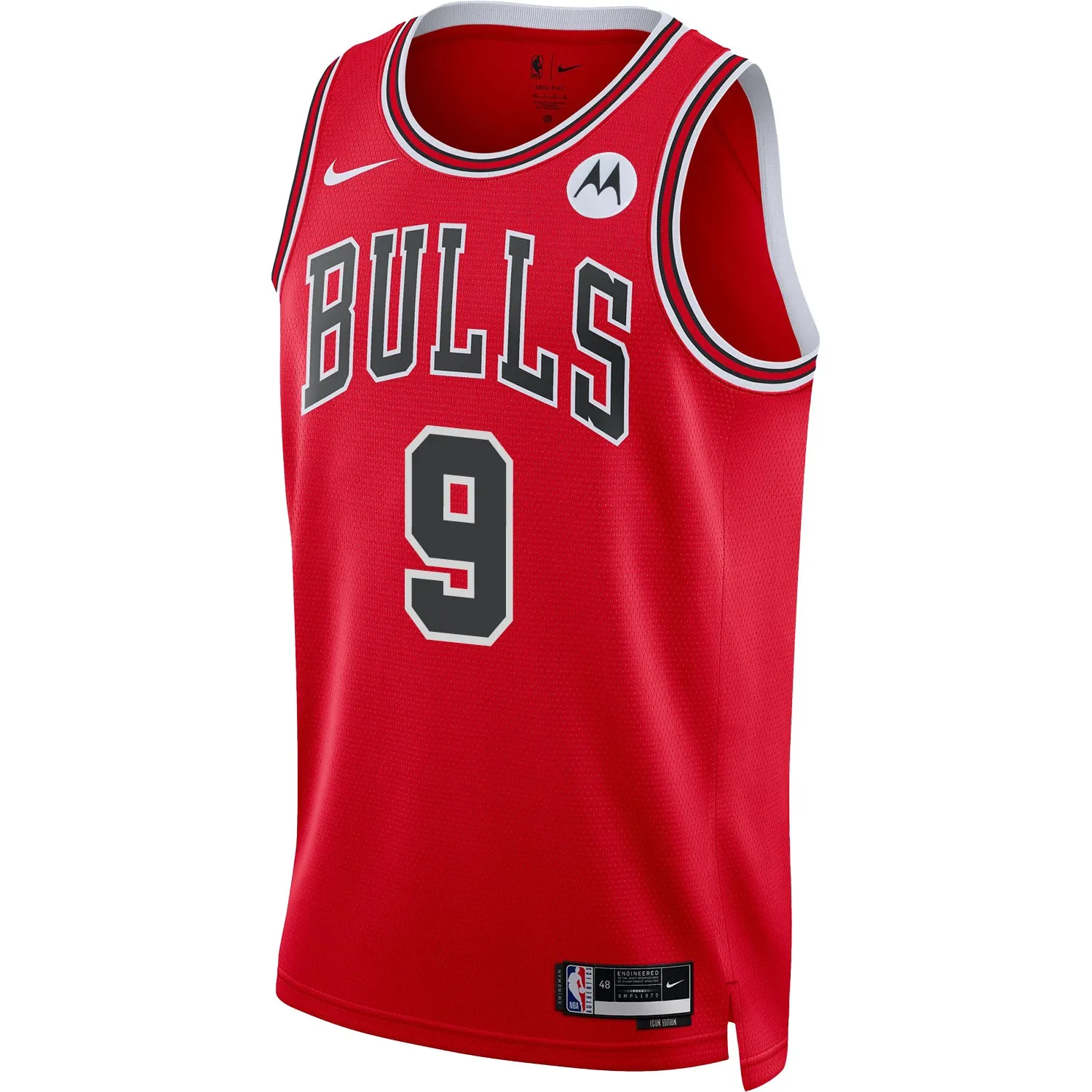 Chicago Bulls Nikola Vucevic Nike Icon Swingman Jersey Ventilated Design Anti Pilling Technology