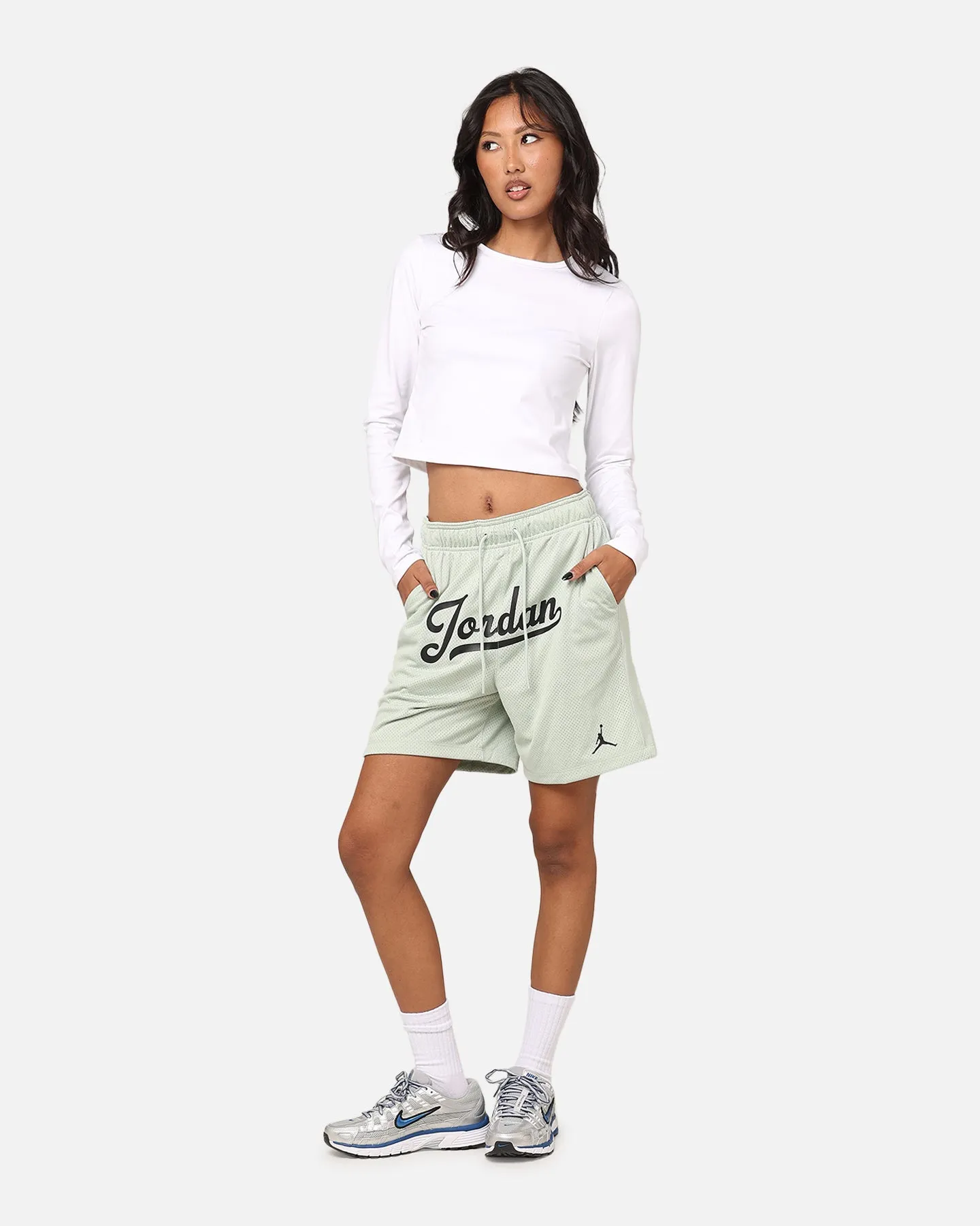 Jordan Flight MVP Statement Mesh Shorts Seafoam/Black Fleece Lining