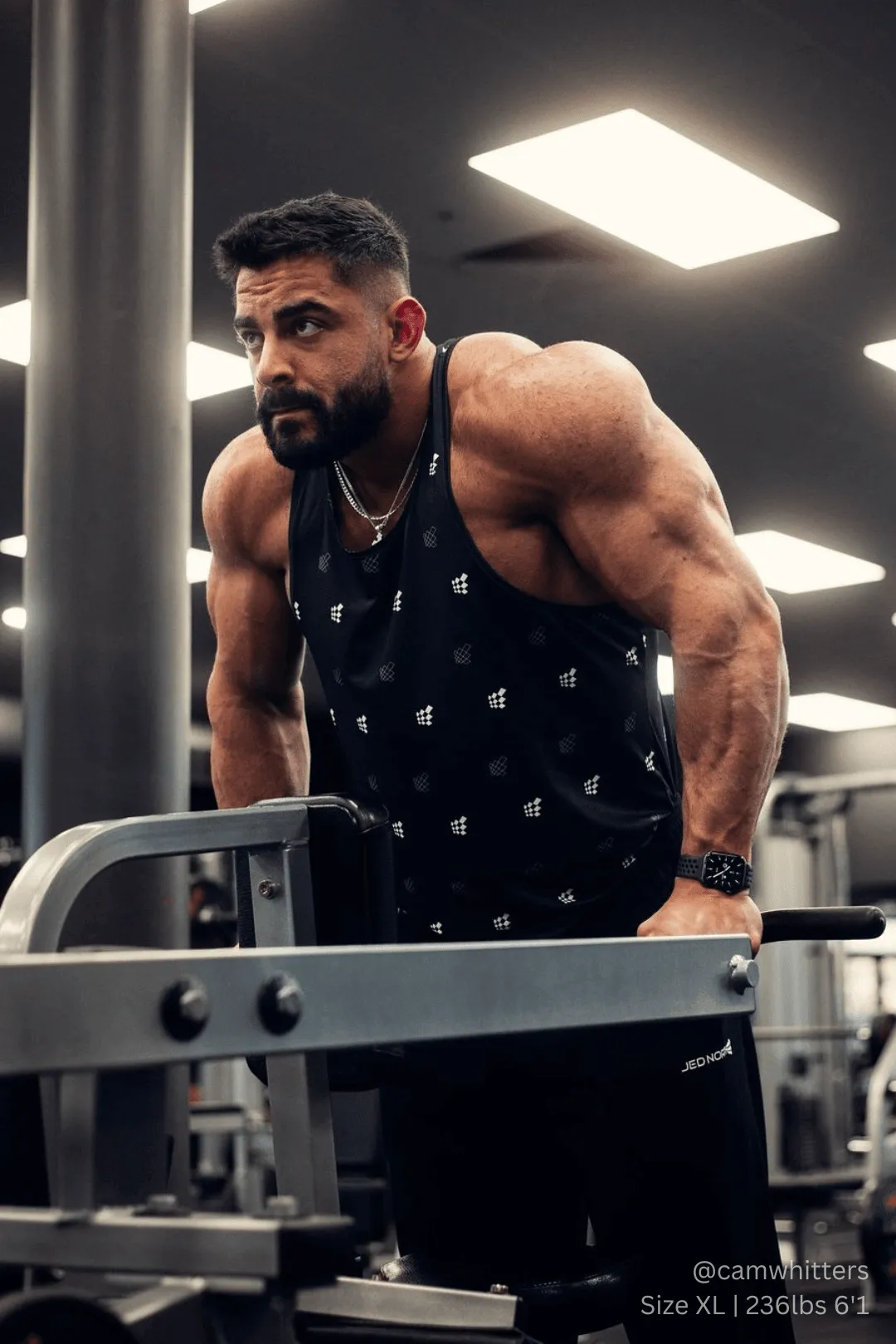 civilian use adaptation Layered Airflow System Graphic Muscle Stringer - Black JN Logo