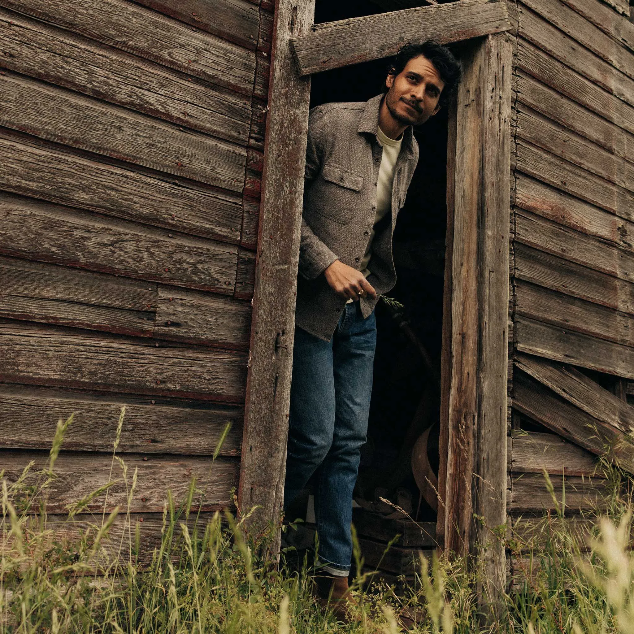 All-Purpose Comfort The Slim Jean in Mid Wash Organic Selvedge