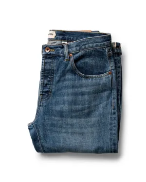 OdorResistantFinish Easy Travel The Slim Jean in Mid Wash Organic Selvedge