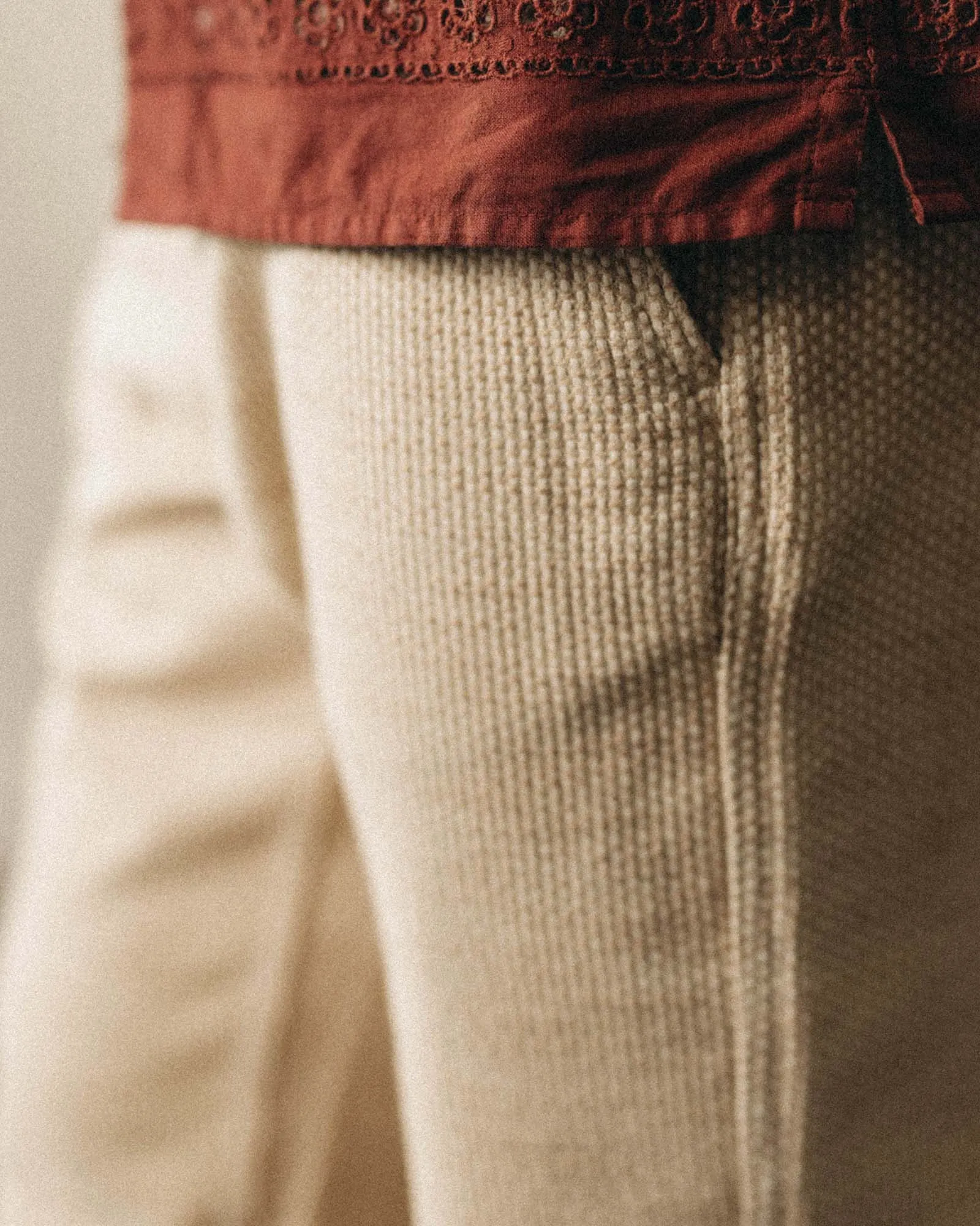 The Apres Pant in Natural Sashiko Day Wear