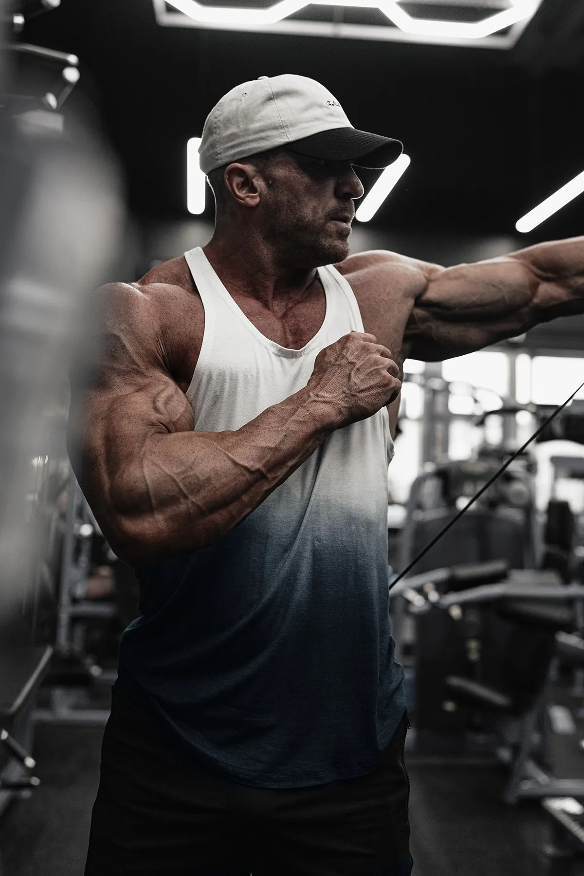 Classic Bodybuilding Racerback Stringer - Black Ombre supervisors