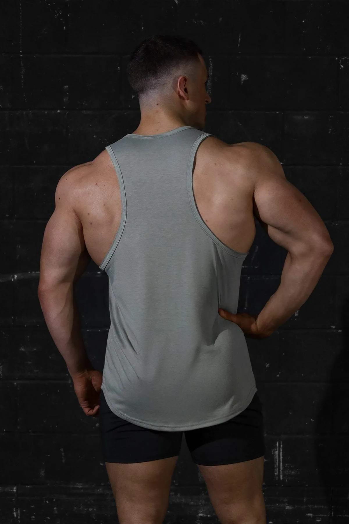 Ribbed Trim steel made Vital Raw-Hem Tank Top 2.0 - Gray