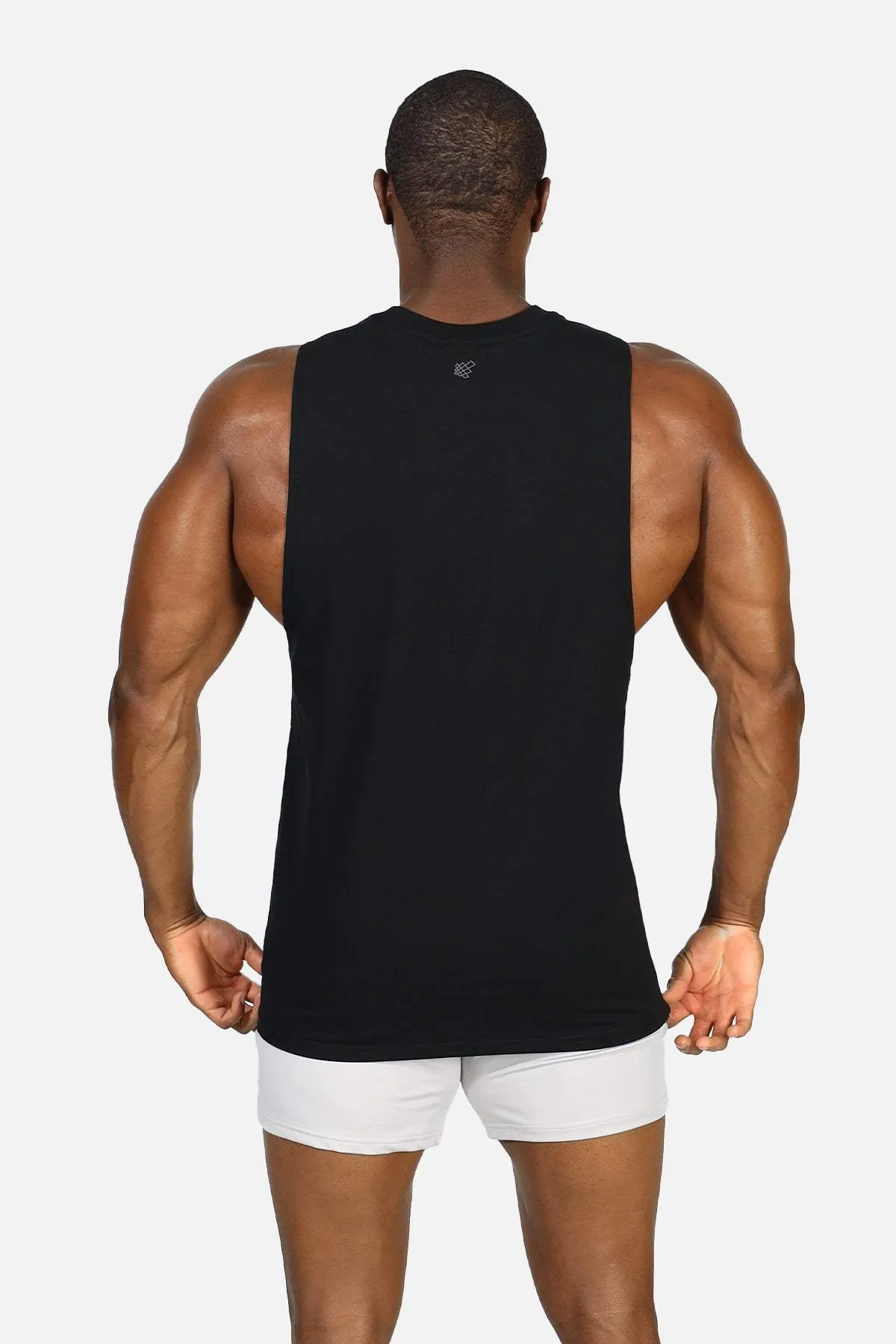 Apollo Men's Sleeveless Training Tee - Obsidian Black Stay Flexible Fit