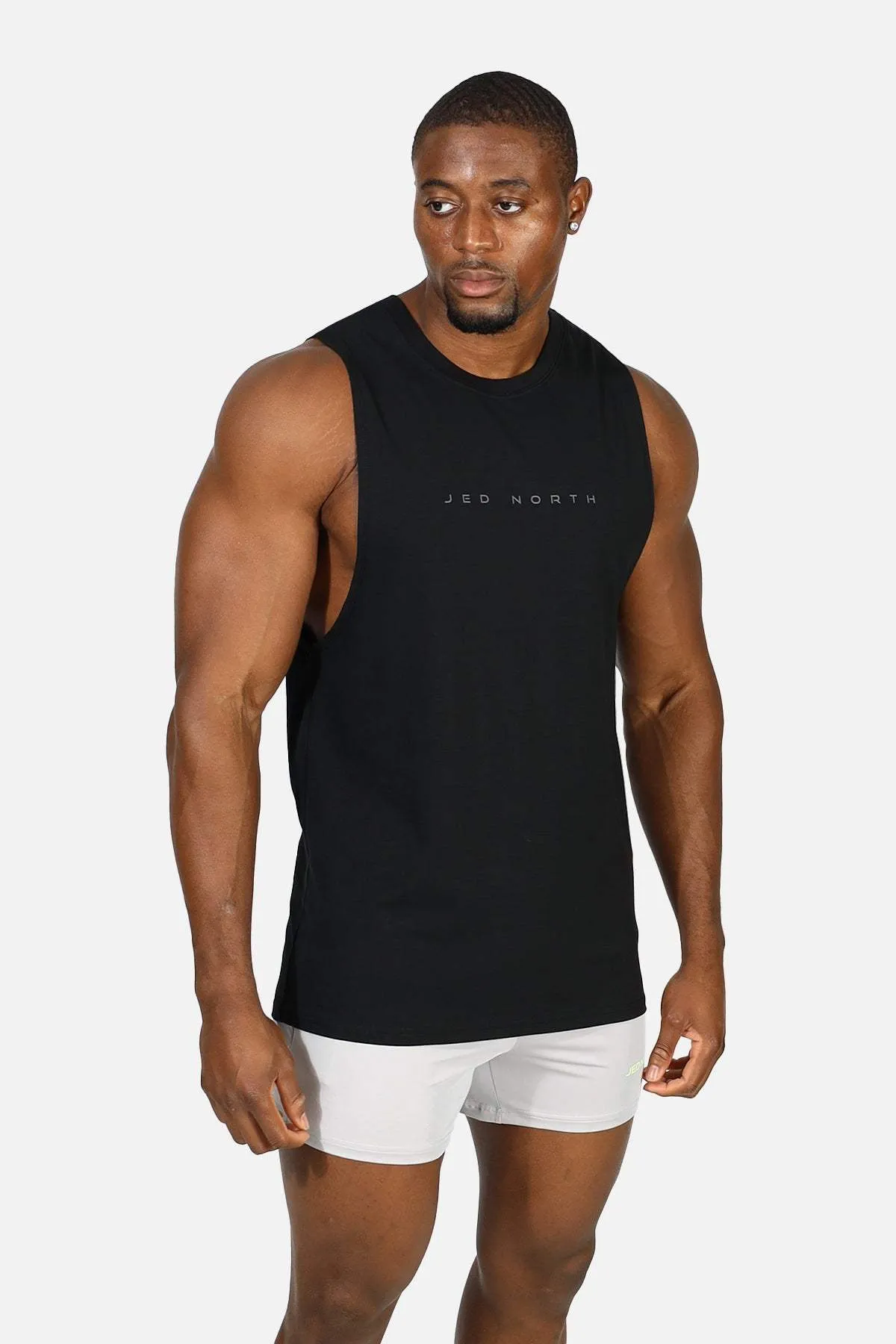 medium quality low load - bearing capacity Apollo Men's Sleeveless Training Tee - Obsidian Black