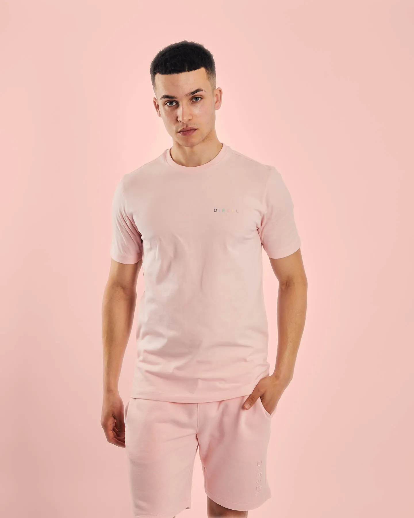 Layered Look Cove Tee Bermuda Pink