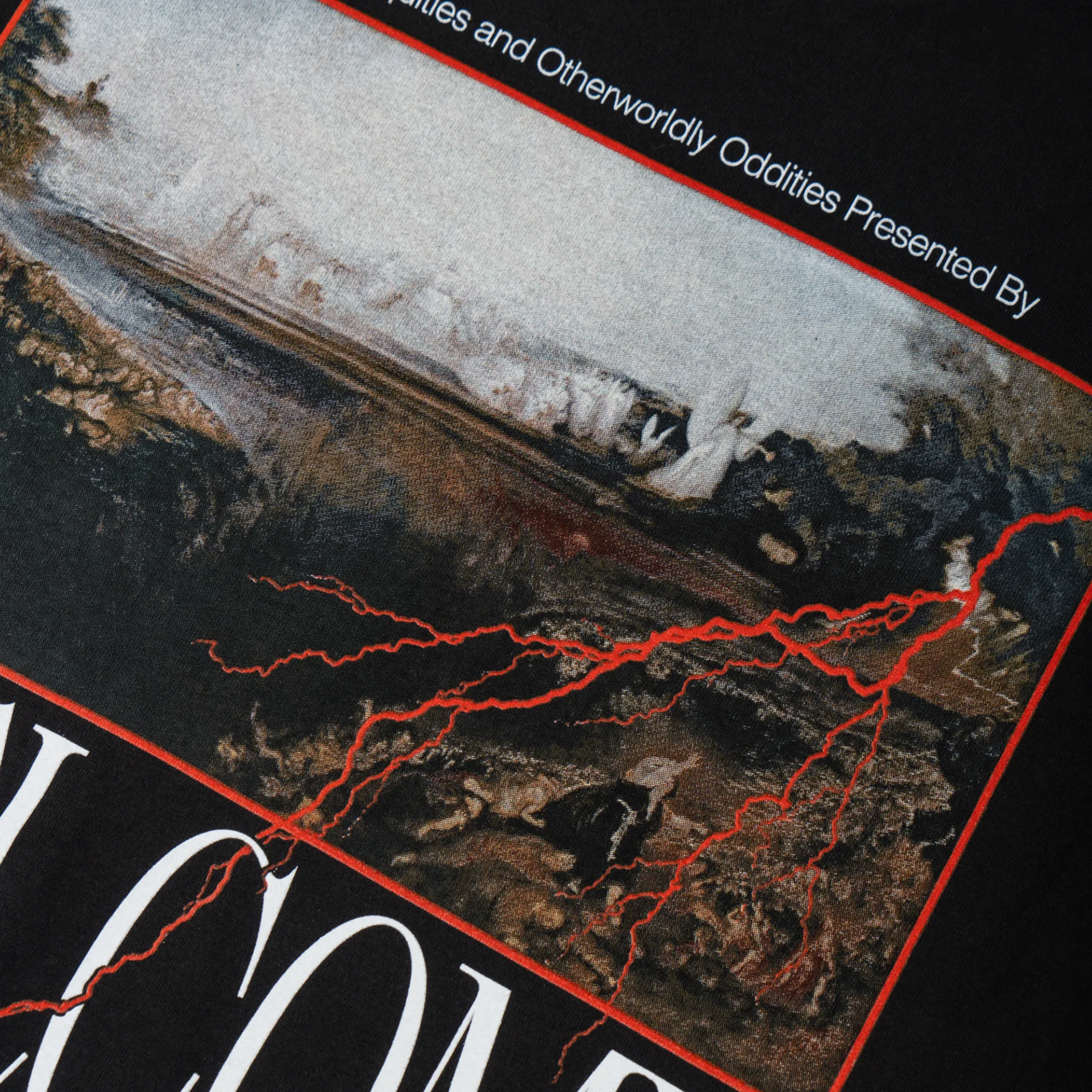 DropShoulderDesign Lace trim Antiquities Garment-Dyed Boxy Tee