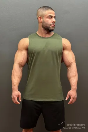 Stay Smooth low humidity use Apollo Men's Sleeveless Training Tee - Olive