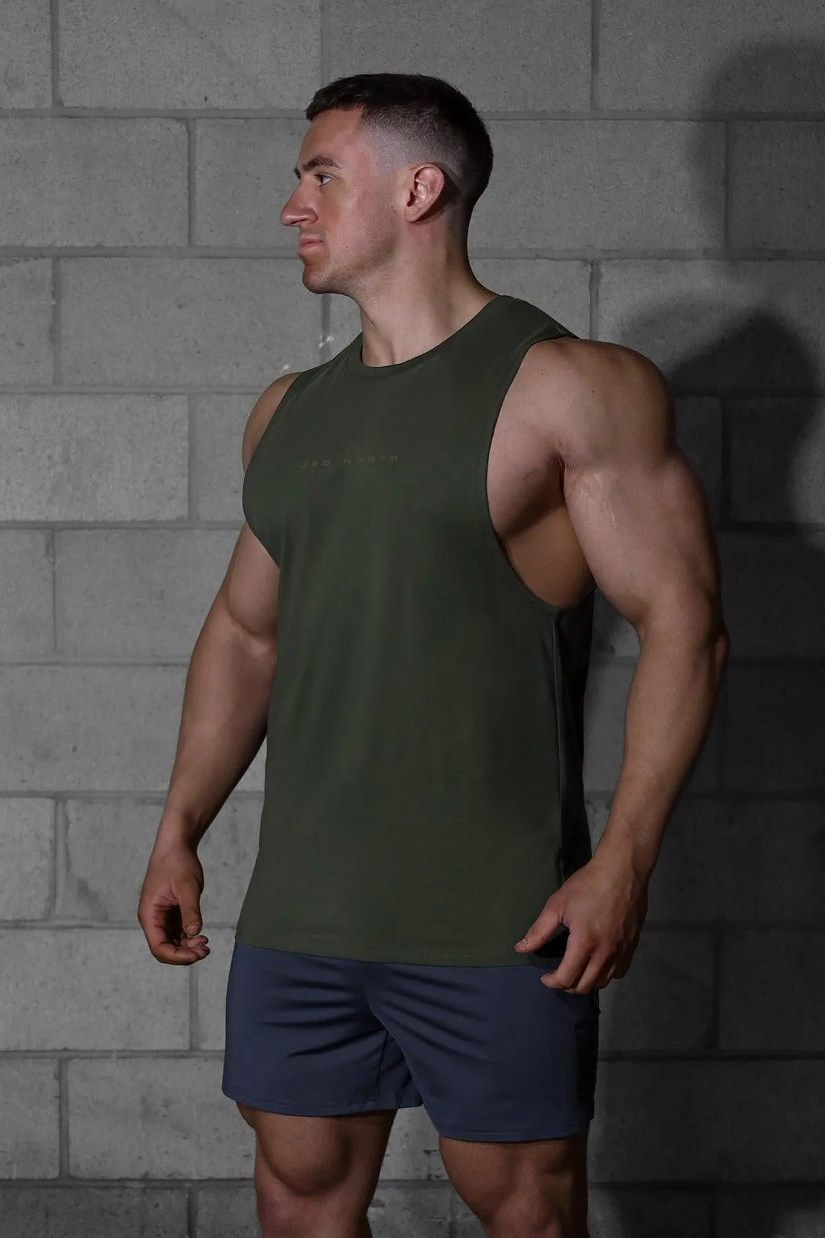 Apollo Men's Sleeveless Training Tee - Olive easy to repair Souvenir - like
