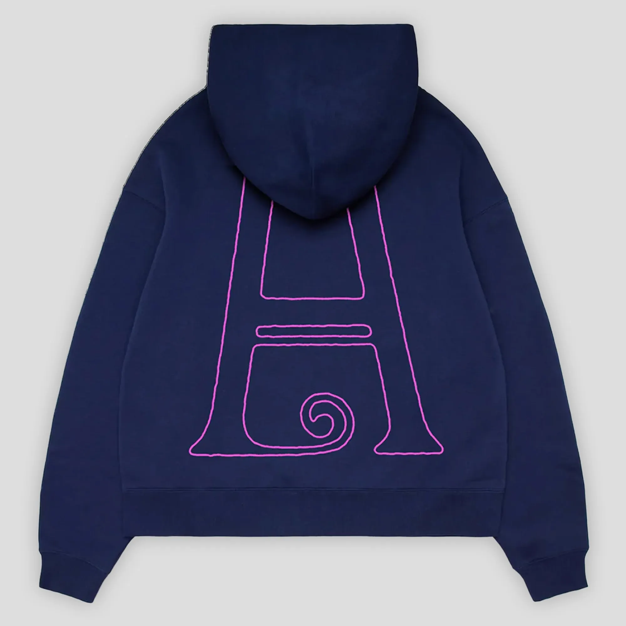 Lake Trek Color Fun Arcade Big Zipper Hood - Navy