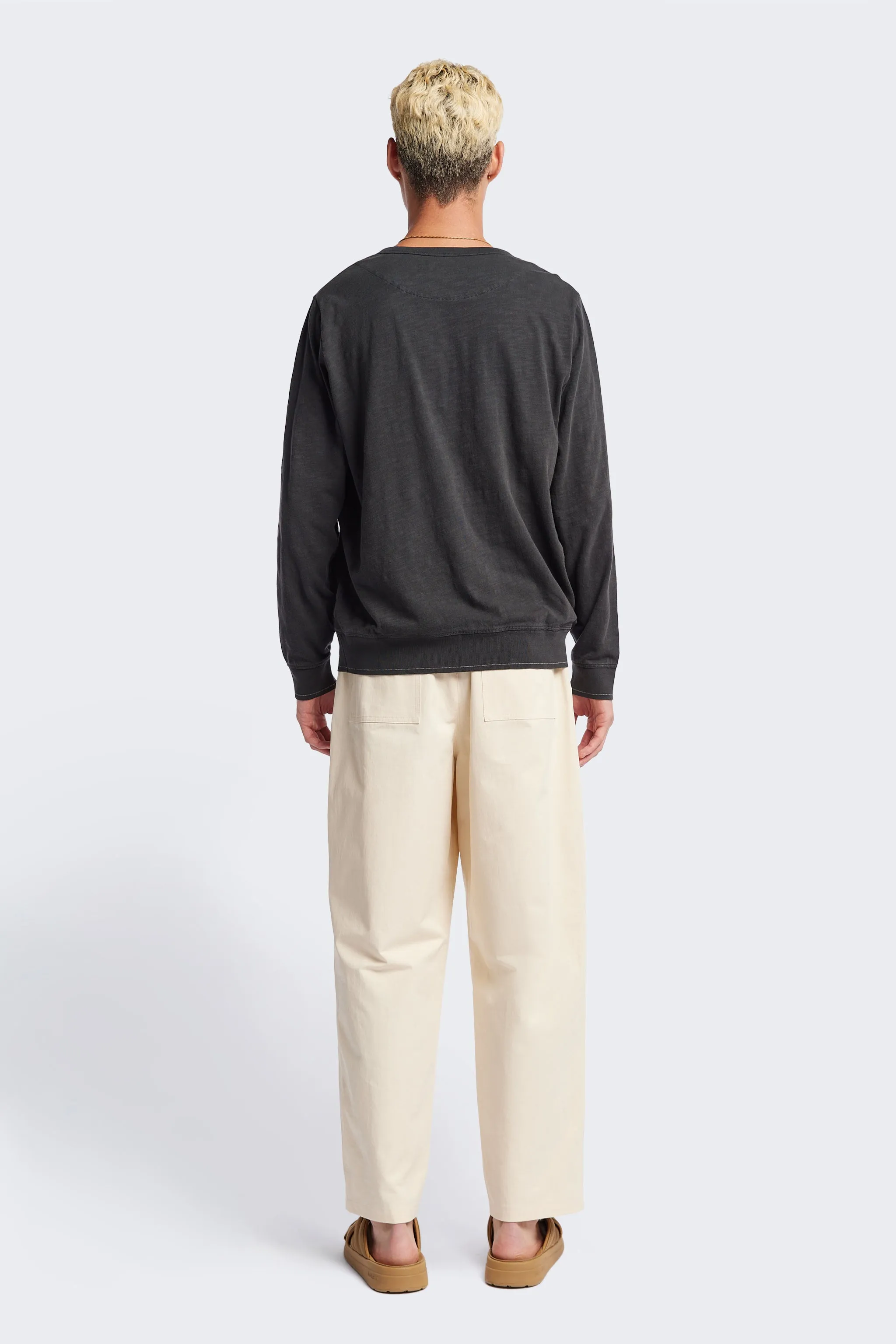 Asperse Henley Pullover Vintage Black Fresh Style Trend