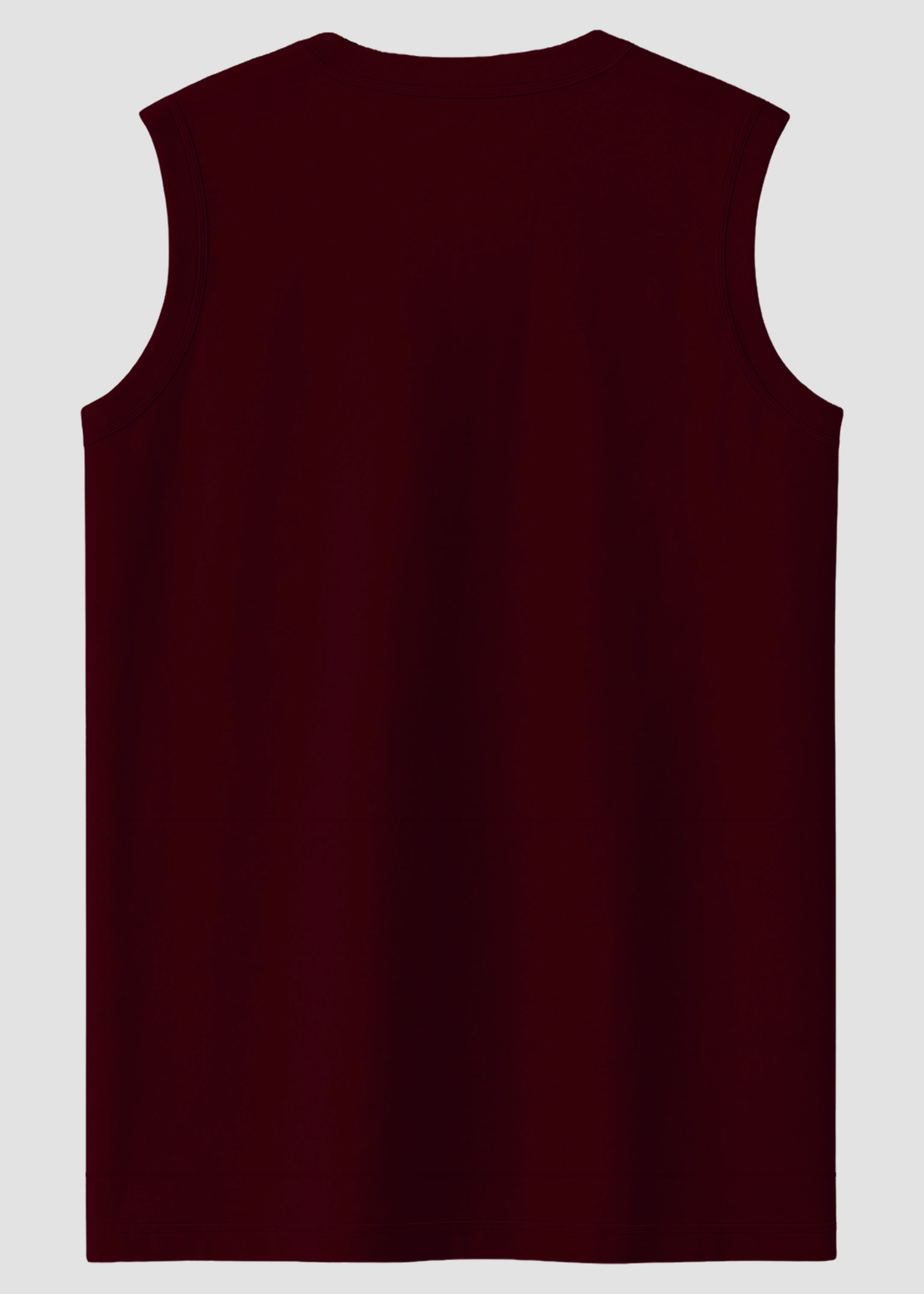 Maroon Men's Sleeveless T-Shirt | MS36 Breathable Material Holiday Comfort Style