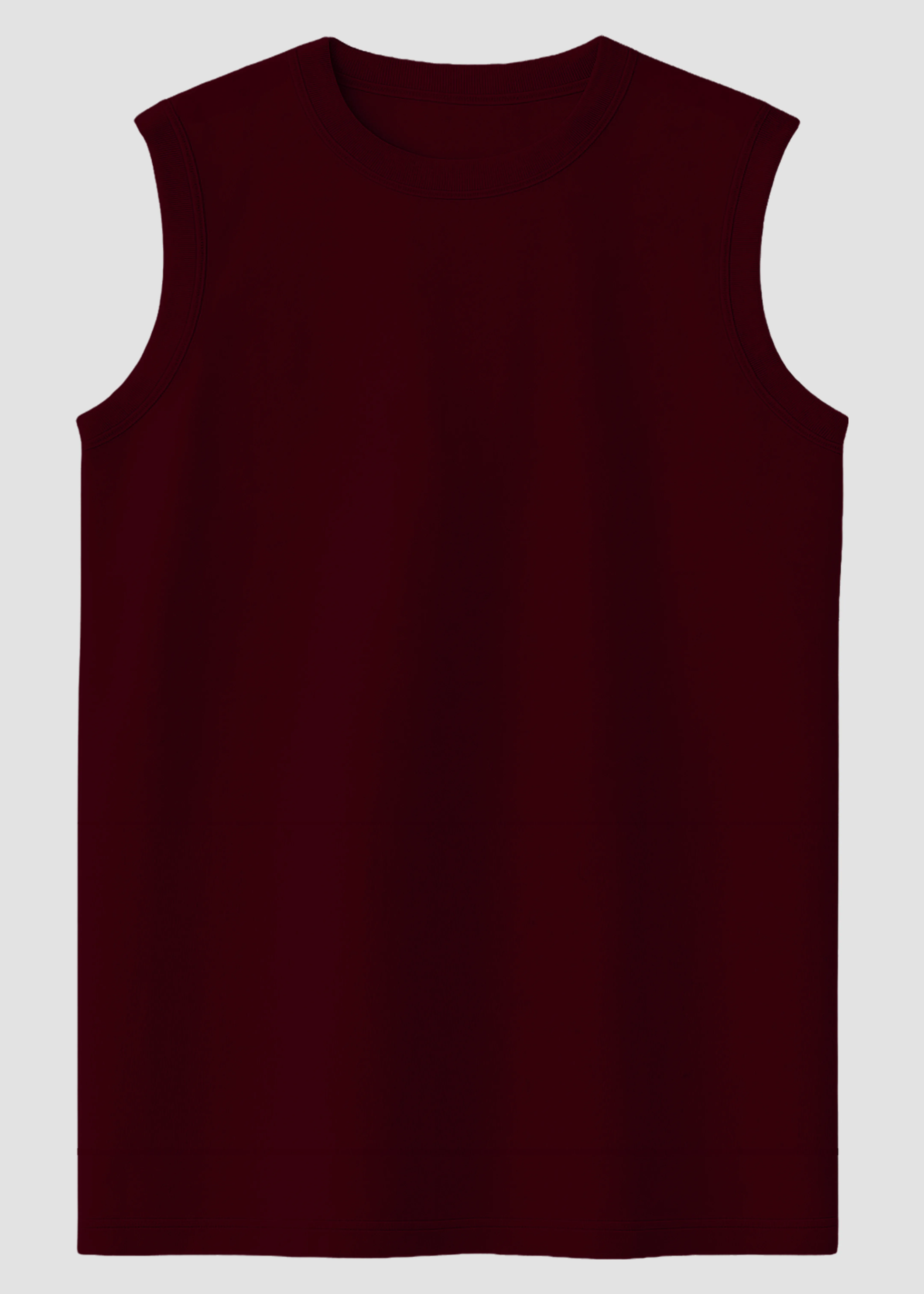 Maroon Men's Sleeveless T-Shirt | MS36 Wrinkle-Free