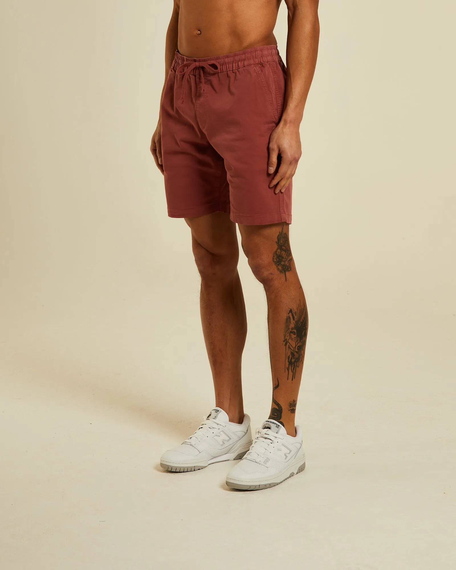 Barton Drawcord Short Fired Earth Chill Ready Basic Look