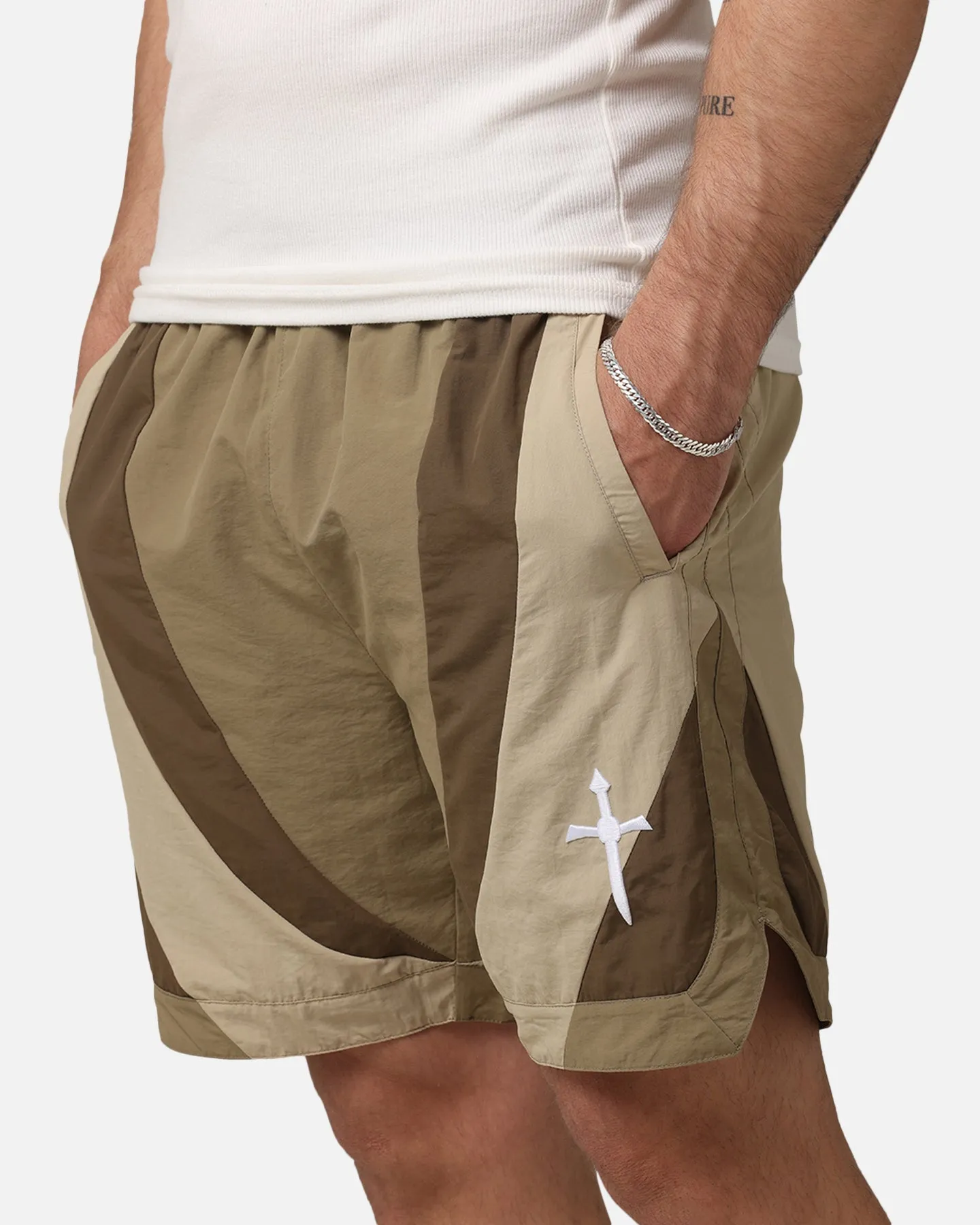 Polyester fabric Saint Morta Holy Grail Nylon Shorts Brown