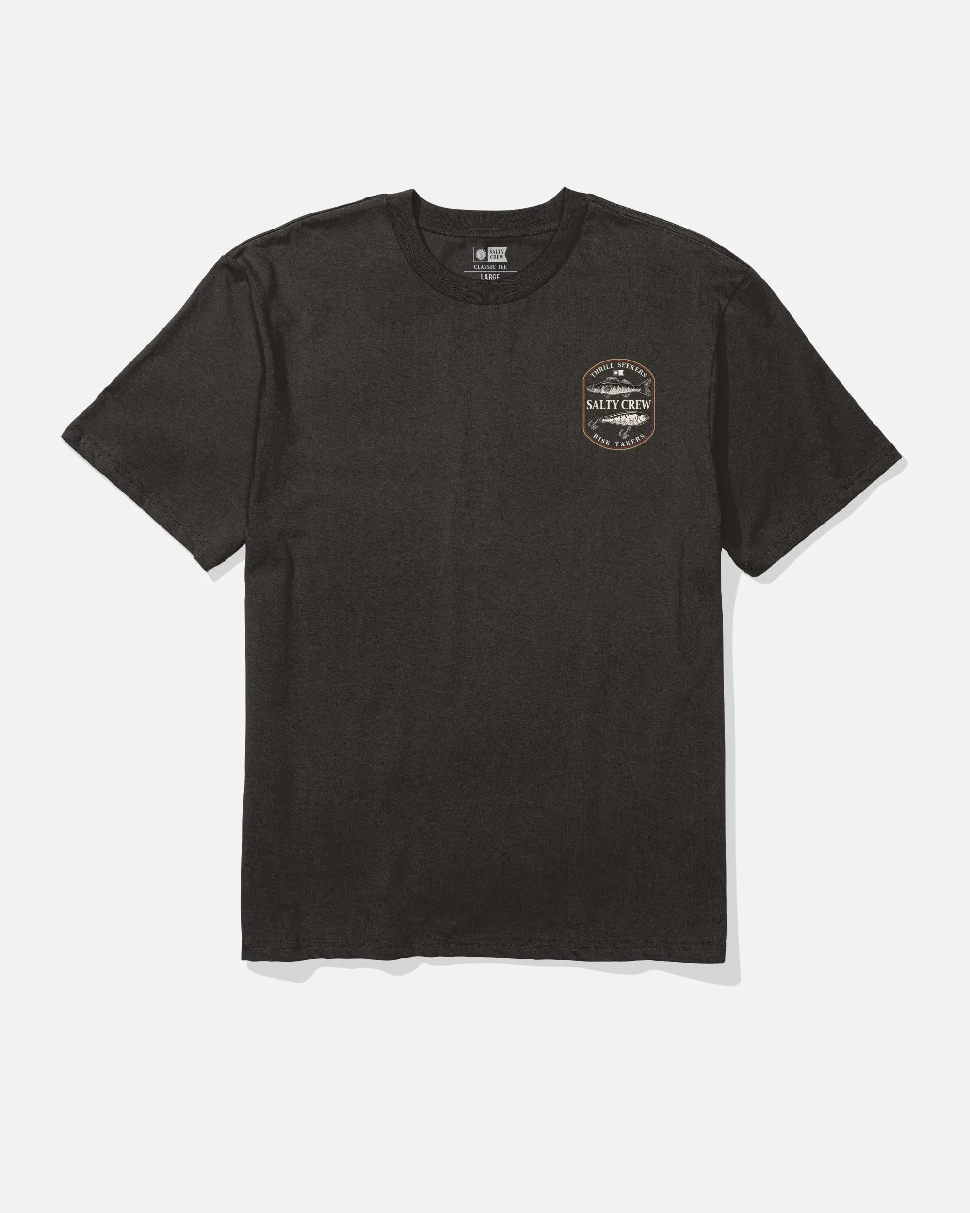 Non Shrink Material Seasonal Wear Baited Classic Ss Tee - Black