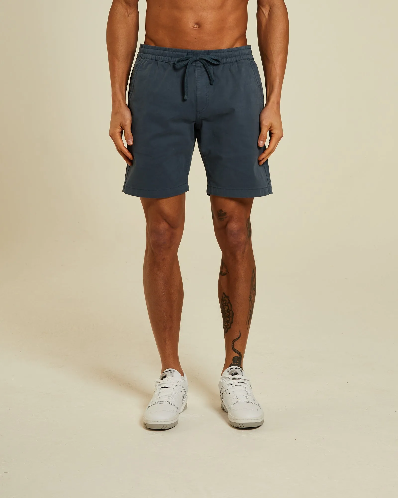 Reinforced Stitching Flexible Mobility Barton Drawcord Short Navy