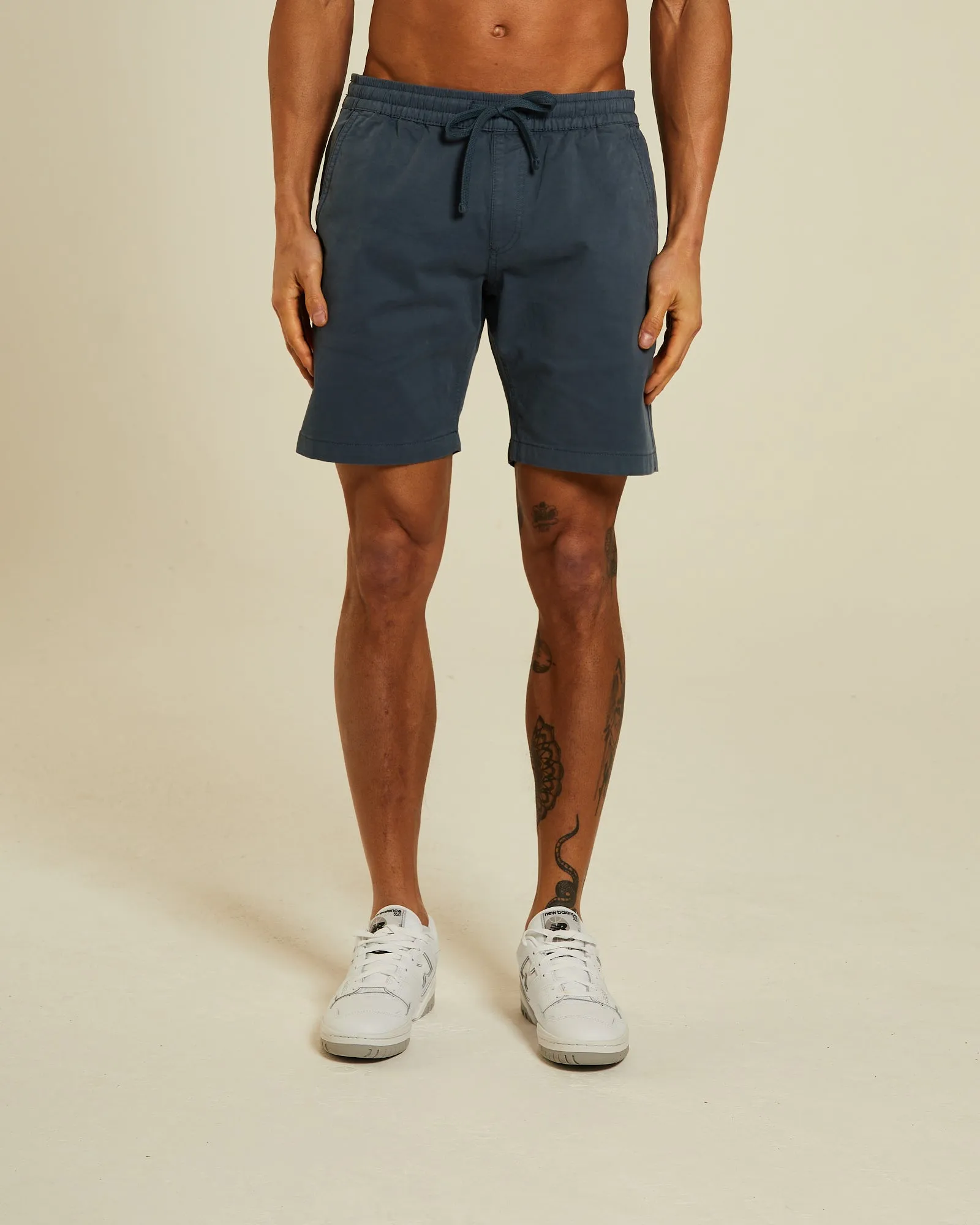 UPF Protection Leather shorts Barton Drawcord Short Navy