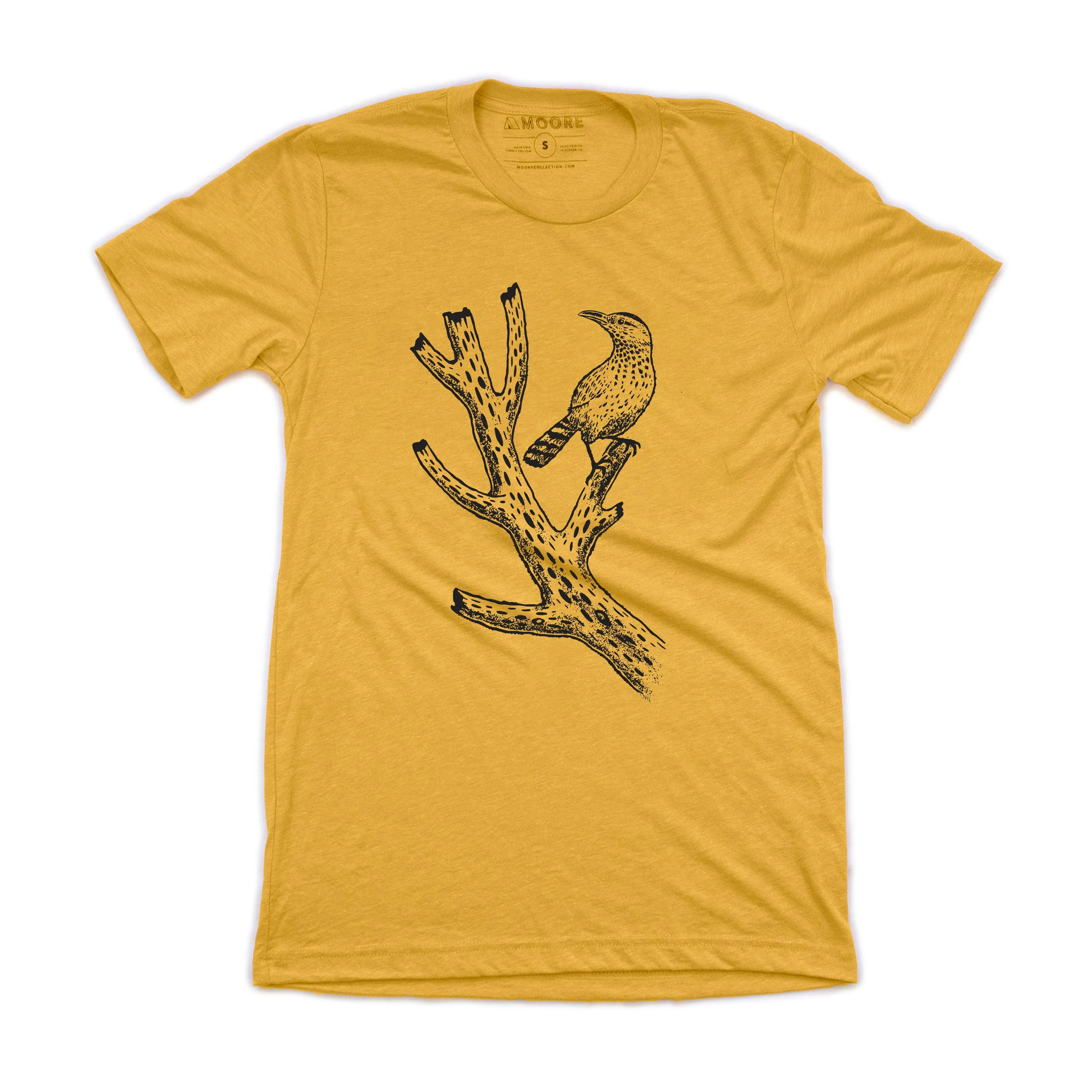Desert Bird Tee-Mustard Quality Layer Cozy Comfort Design