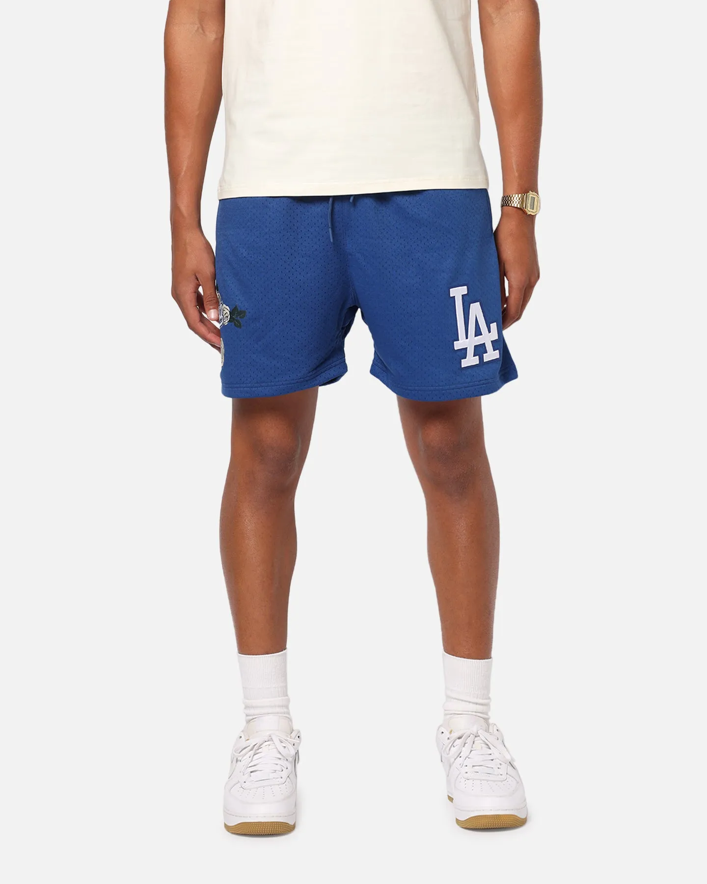 Pro Standard Los Angeles Dodgers Roses Mesh Shorts Dark Blue Office Wear