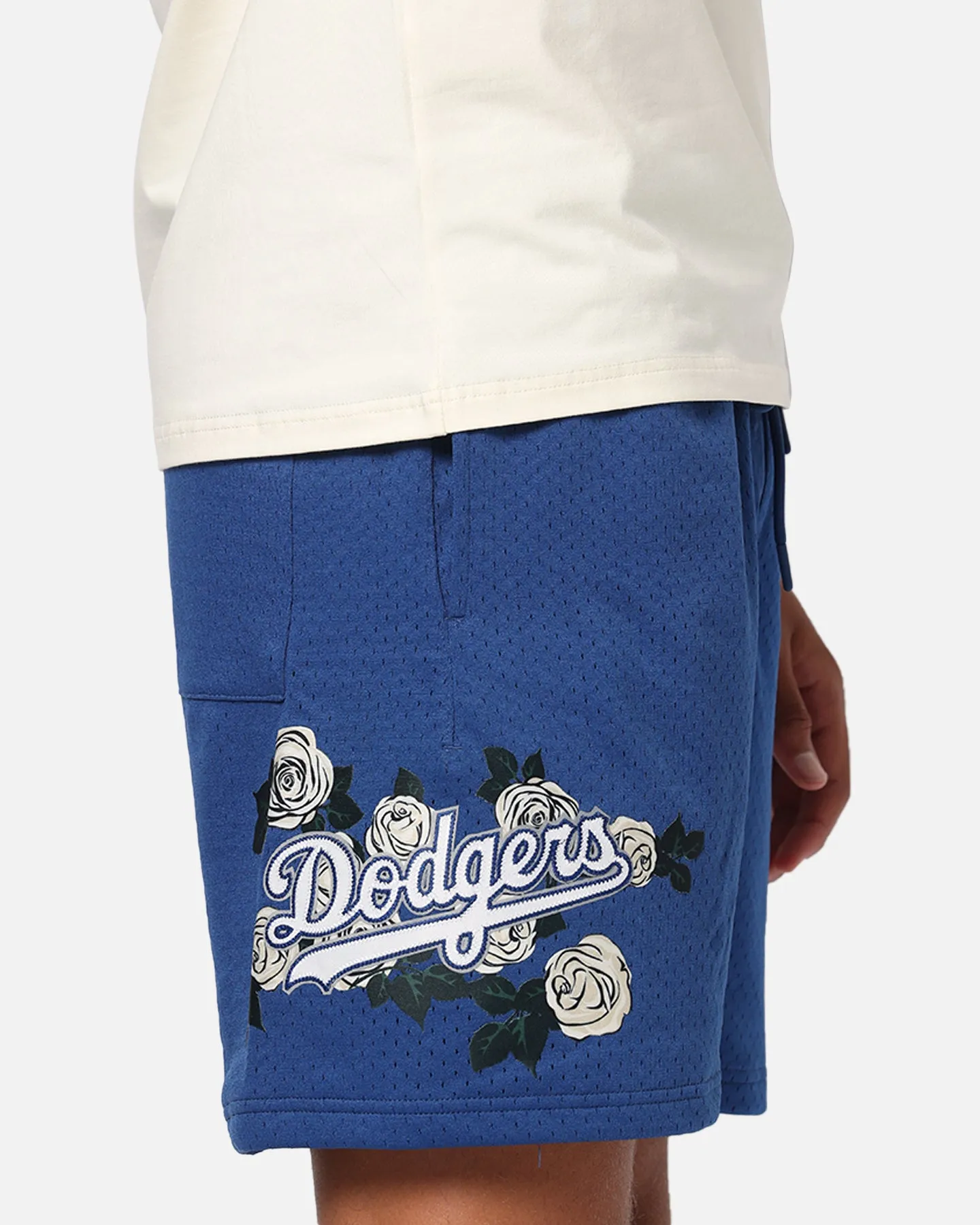 Pro Standard Los Angeles Dodgers Roses Mesh Shorts Dark Blue kids' style