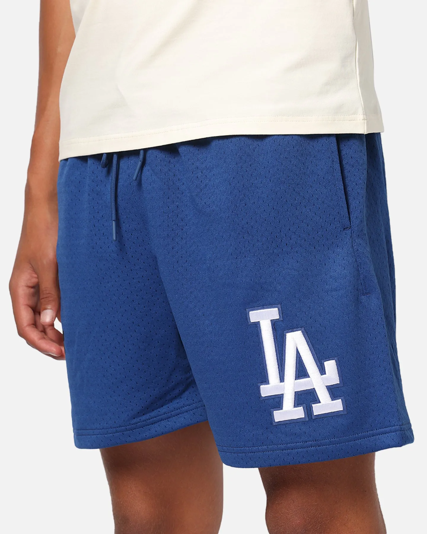 Quick Move Sporty Fit Design Pro Standard Los Angeles Dodgers Roses Mesh Shorts Dark Blue