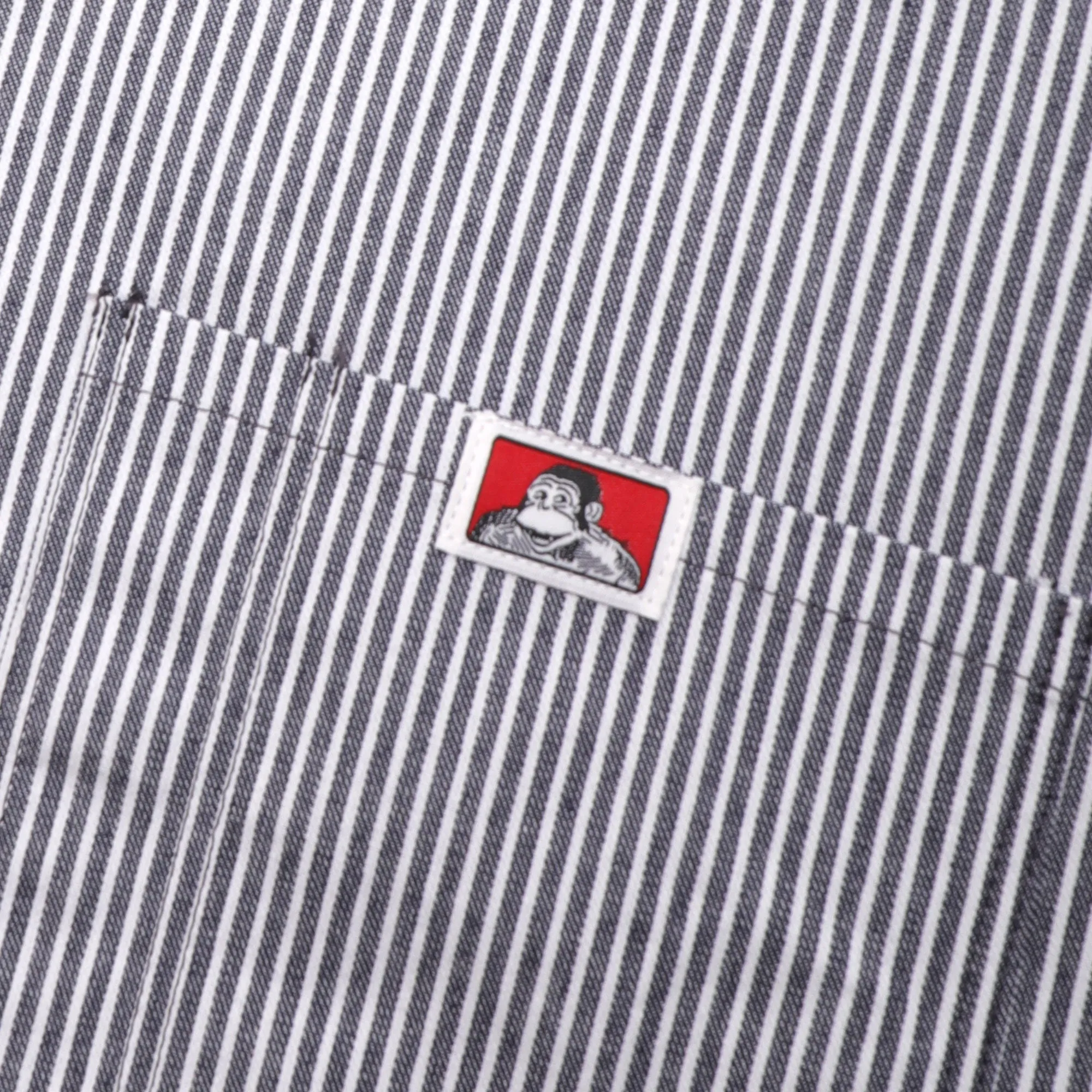 Ben Davis Striped 1/2 Zip Short-Sleeve Shirt - Navy Wedding guest